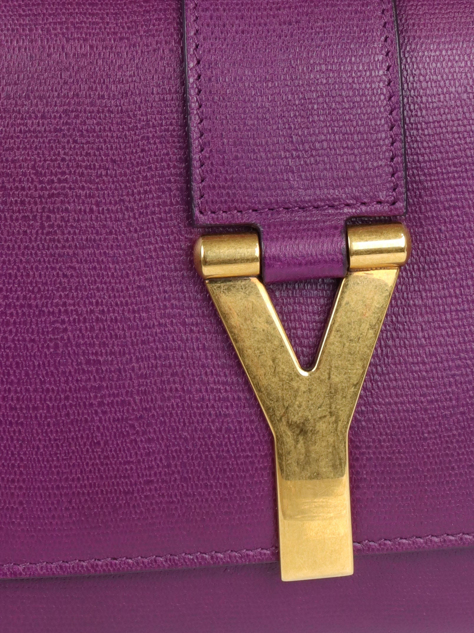 Saint Laurent Purple Y Ligne Clutch