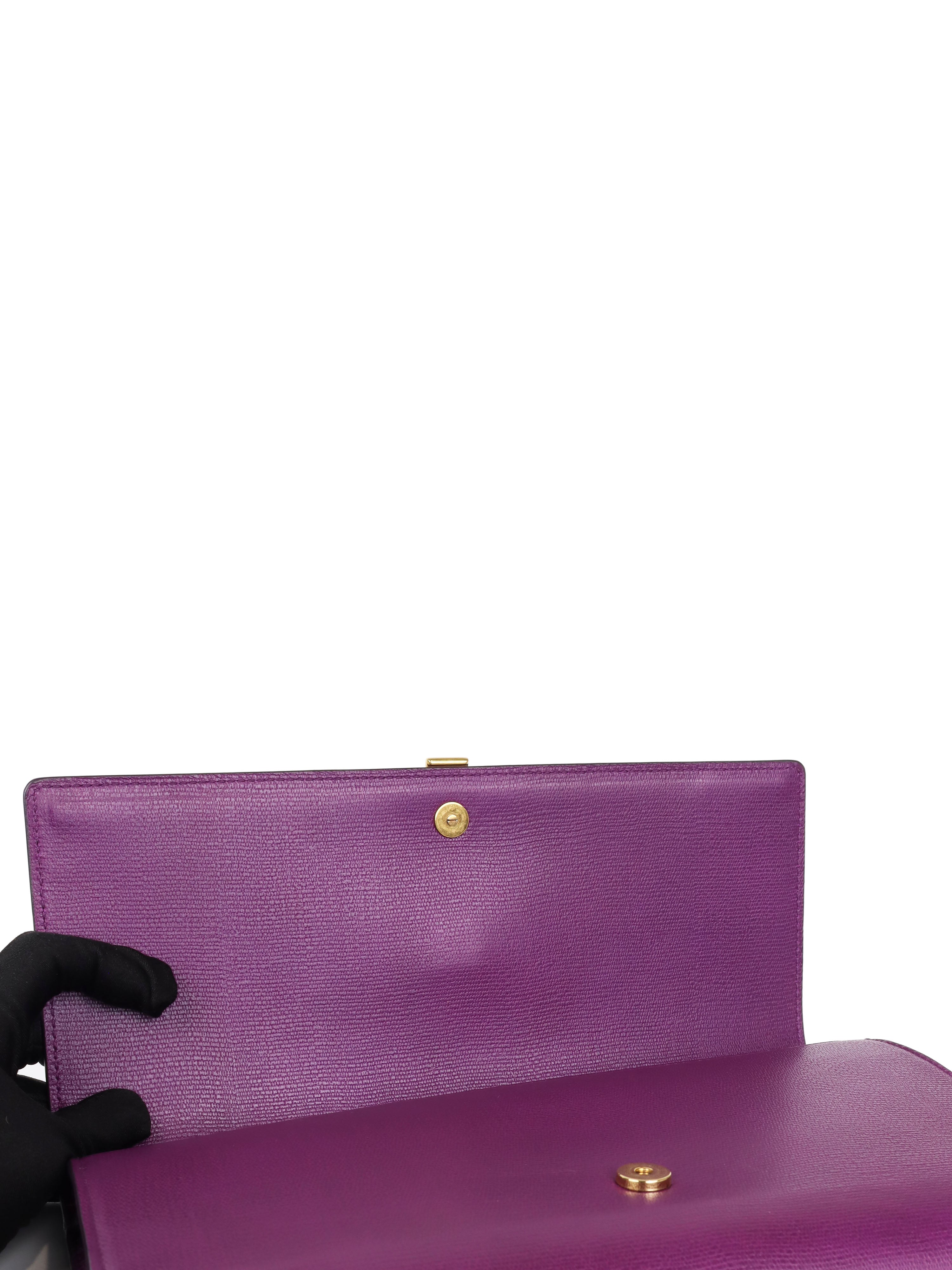 Saint Laurent Purple Y Ligne Clutch