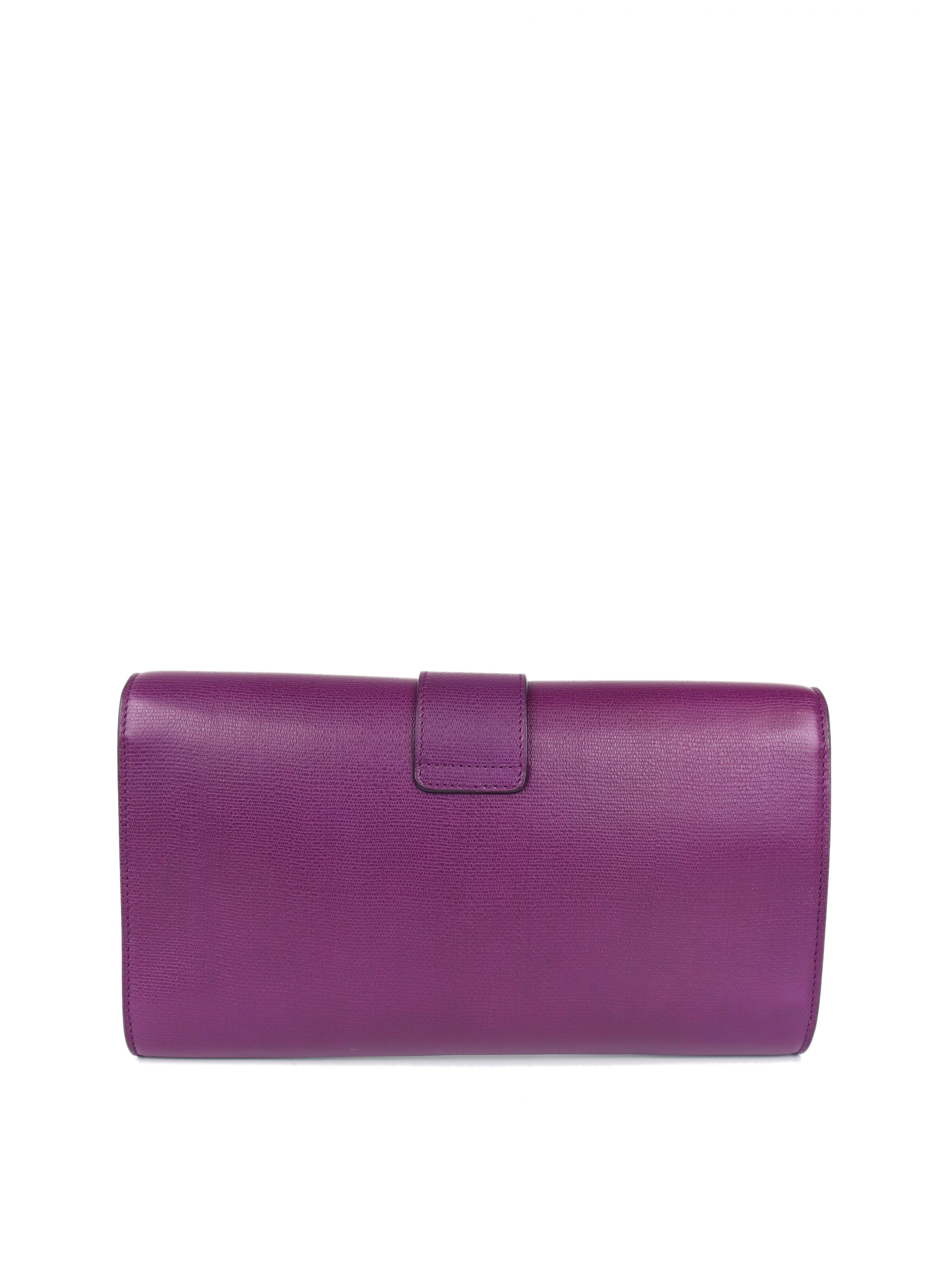 Saint Laurent Purple Y Ligne Clutch