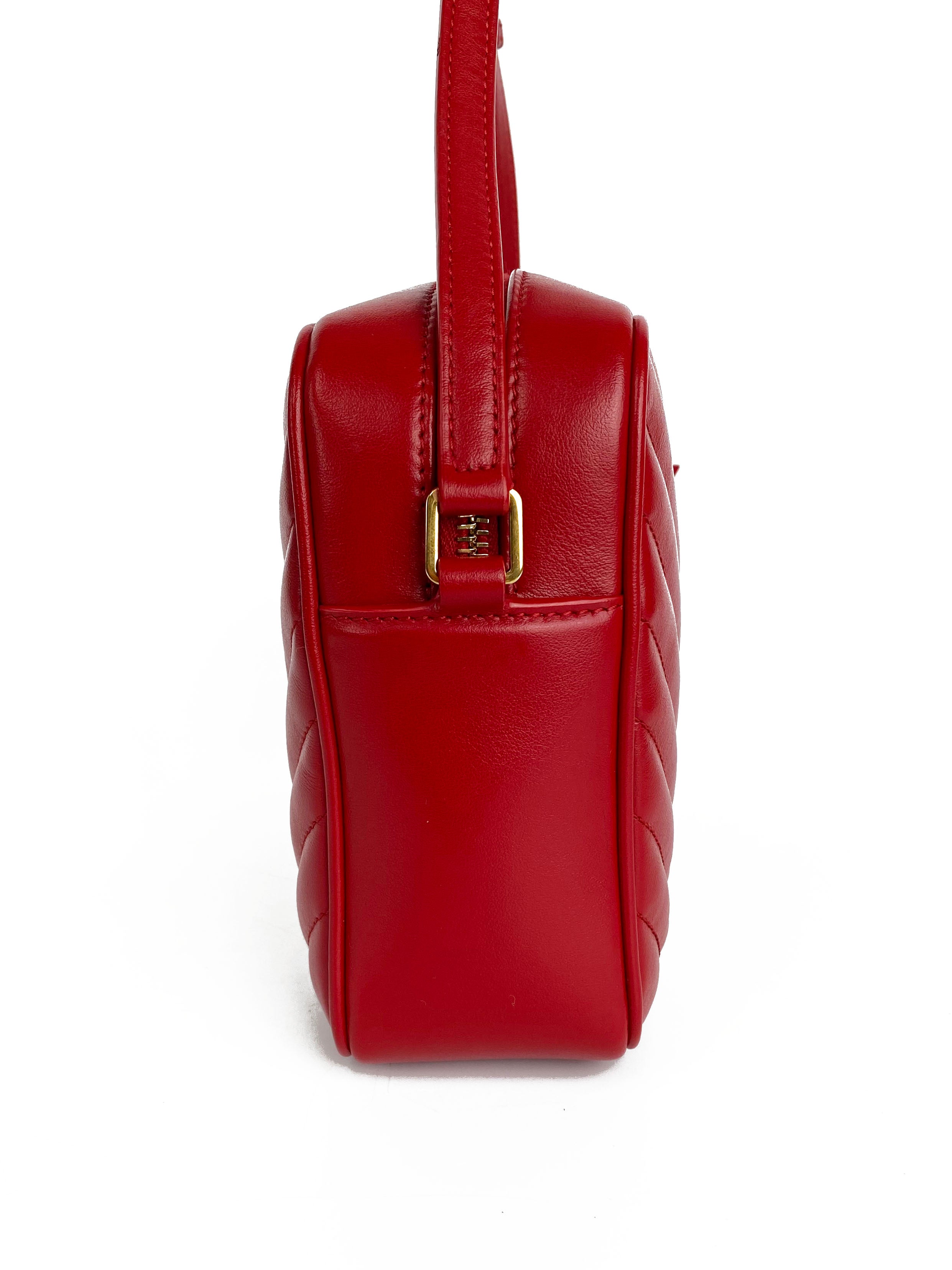 Saint Laurent Red Lou Camera Bag