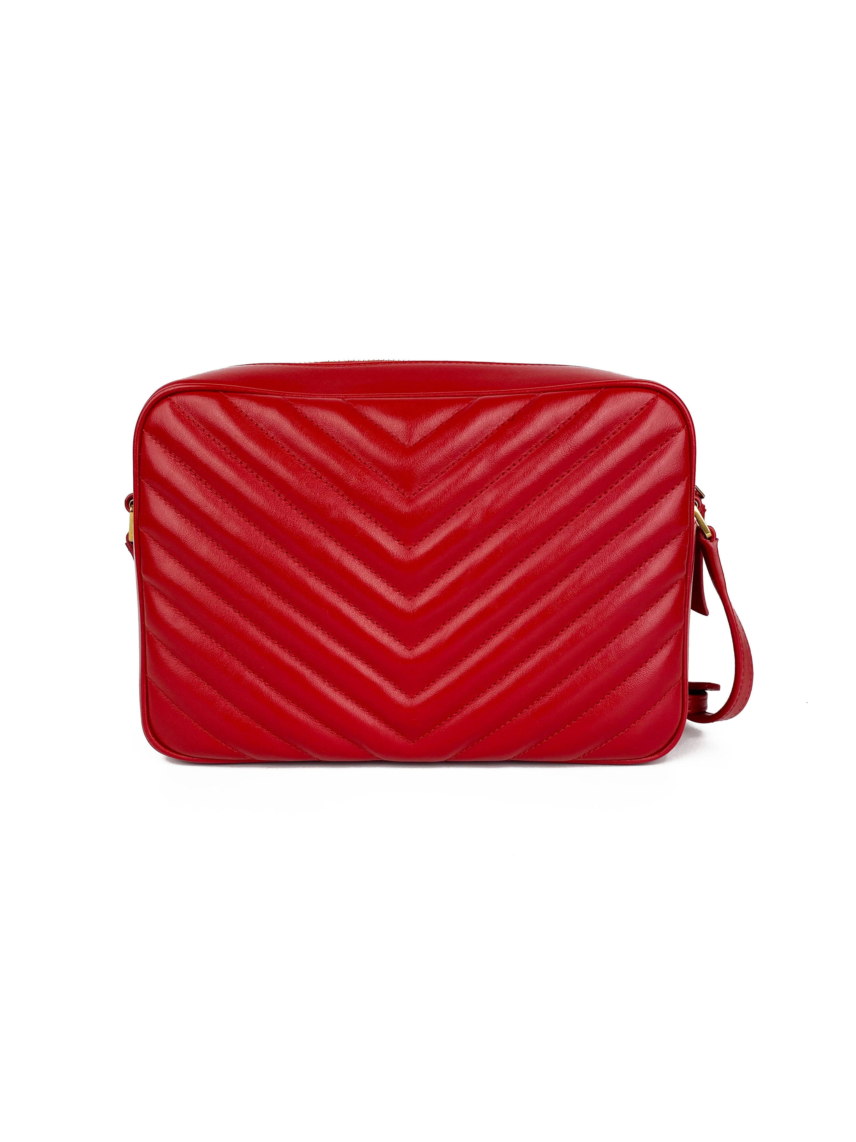 Saint Laurent Red Lou Camera Bag