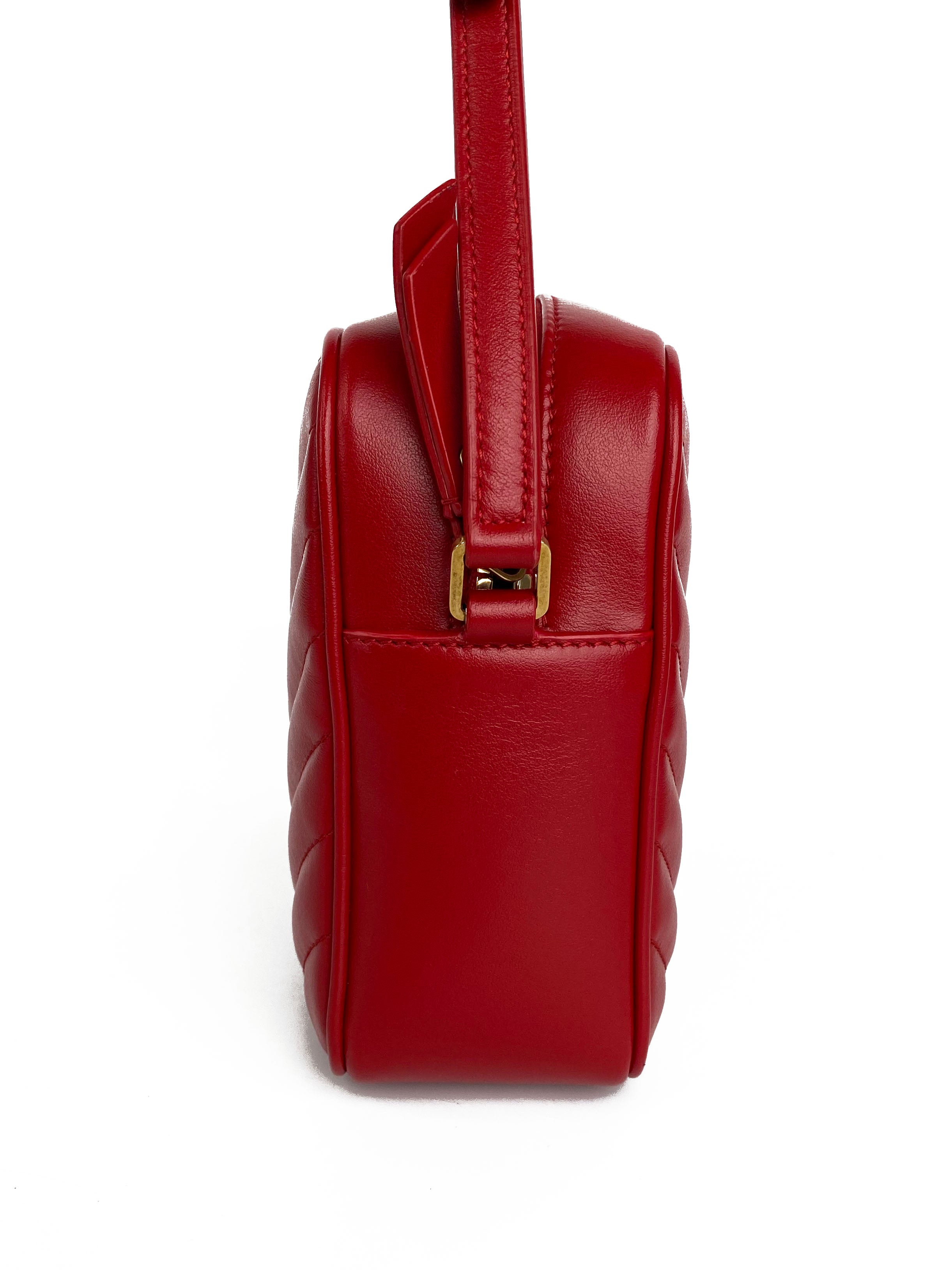 Saint Laurent Red Lou Camera Bag