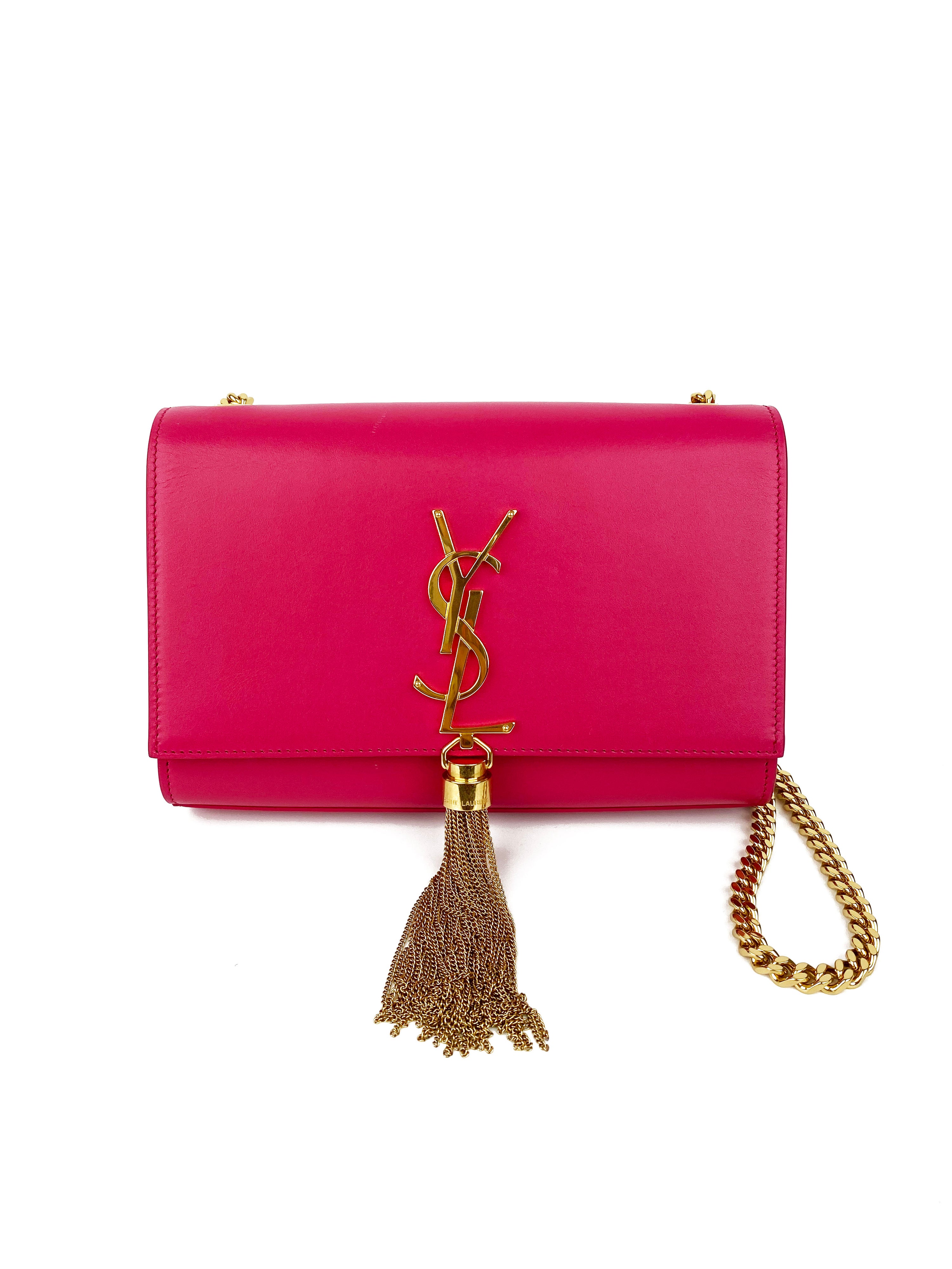 Saint Laurent Small Hot Pink Kate Bag