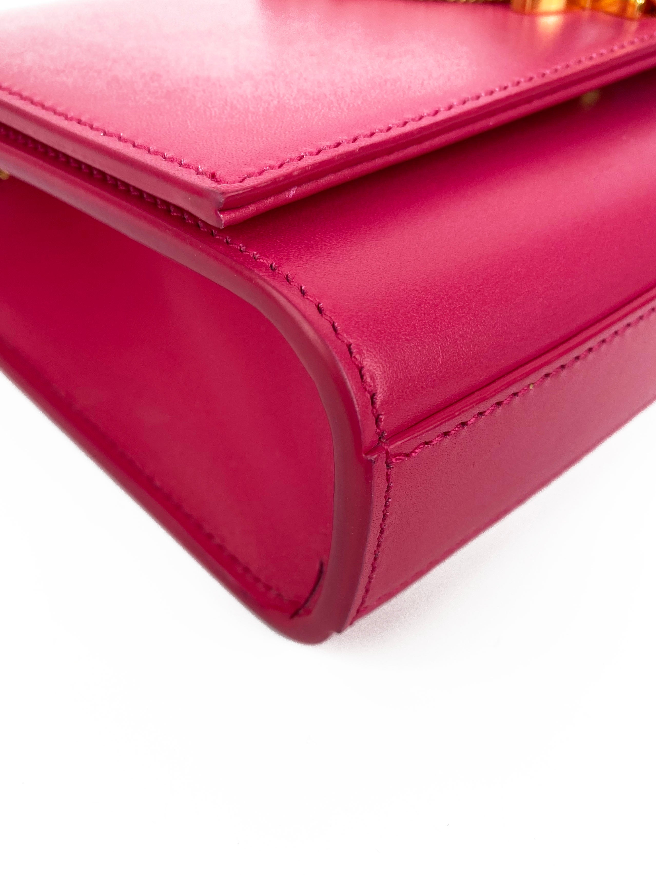 Saint Laurent Small Hot Pink Kate Bag