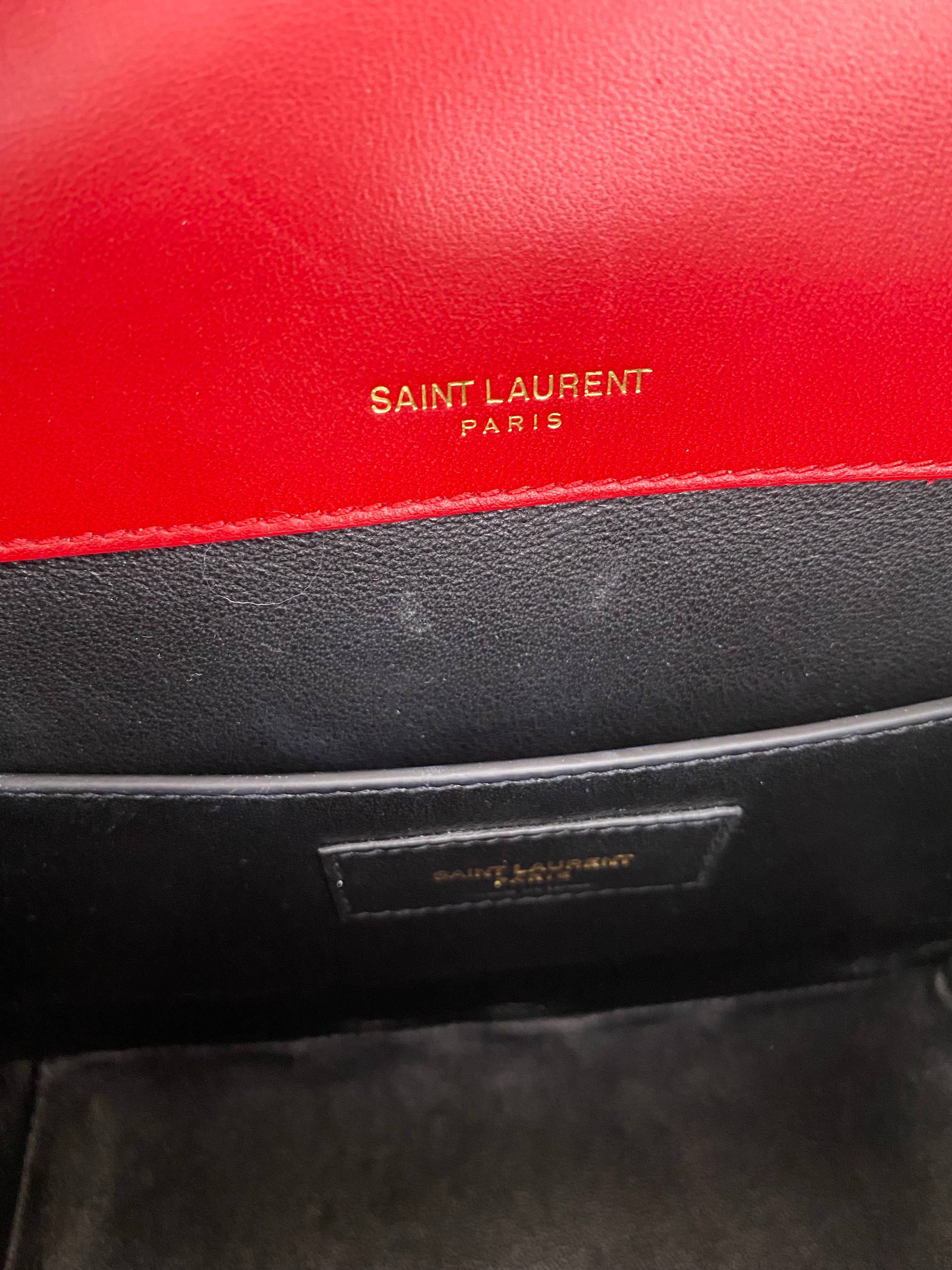 Saint Laurent Small Red Vicky Bag