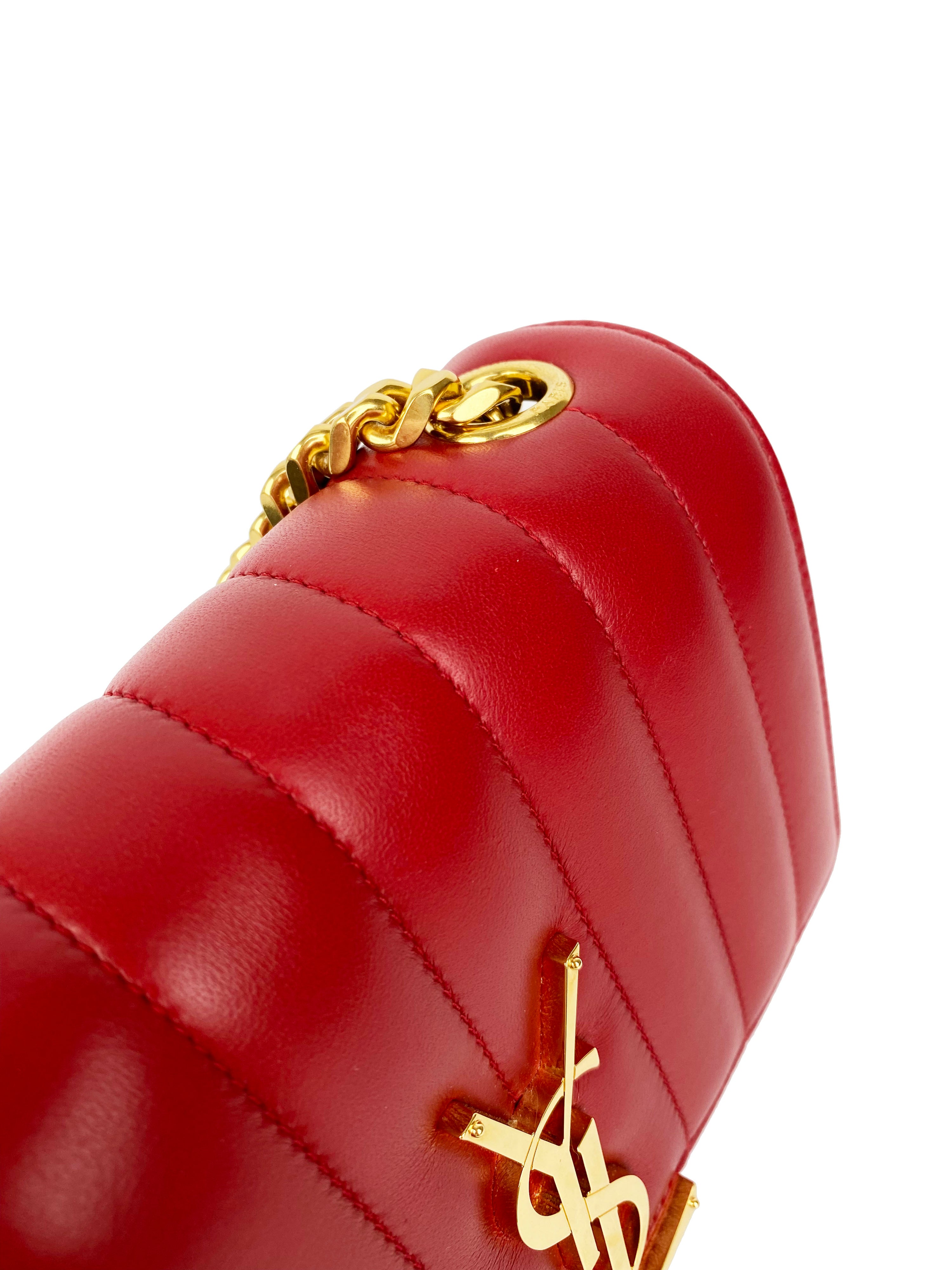 Saint Laurent Small Red Vicky Bag