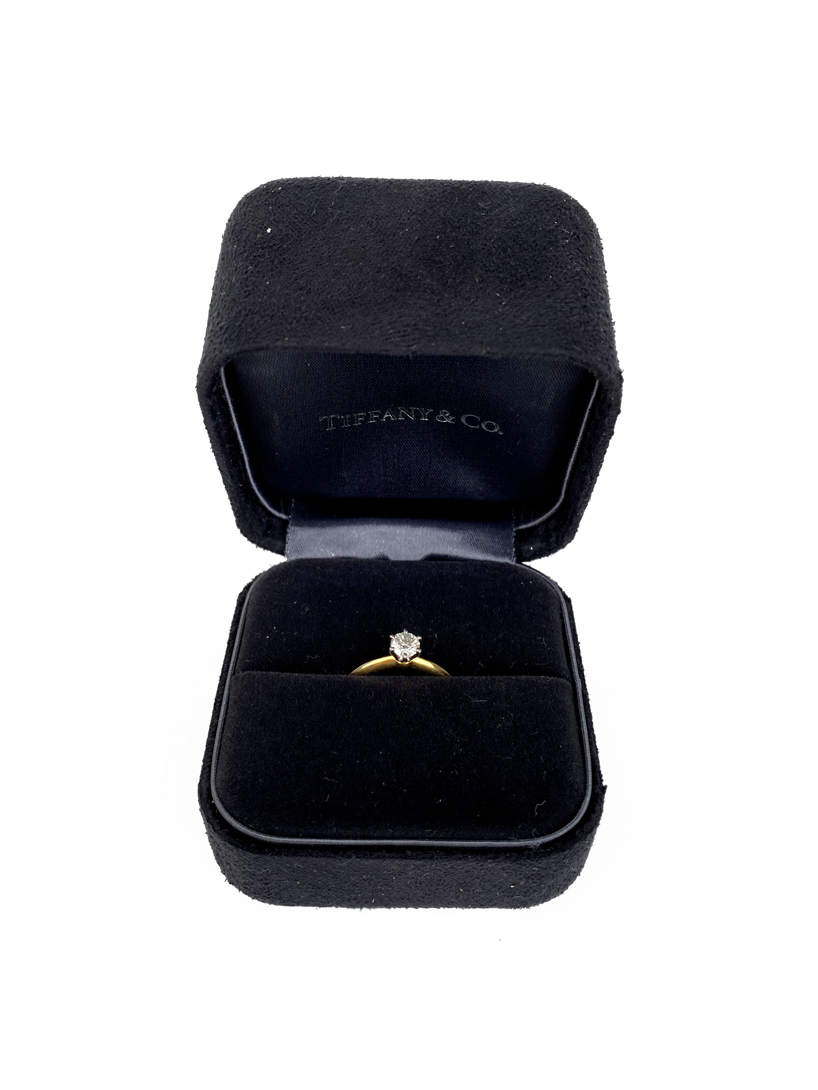 Tiffany 
Co 0.35ct Gold Ring