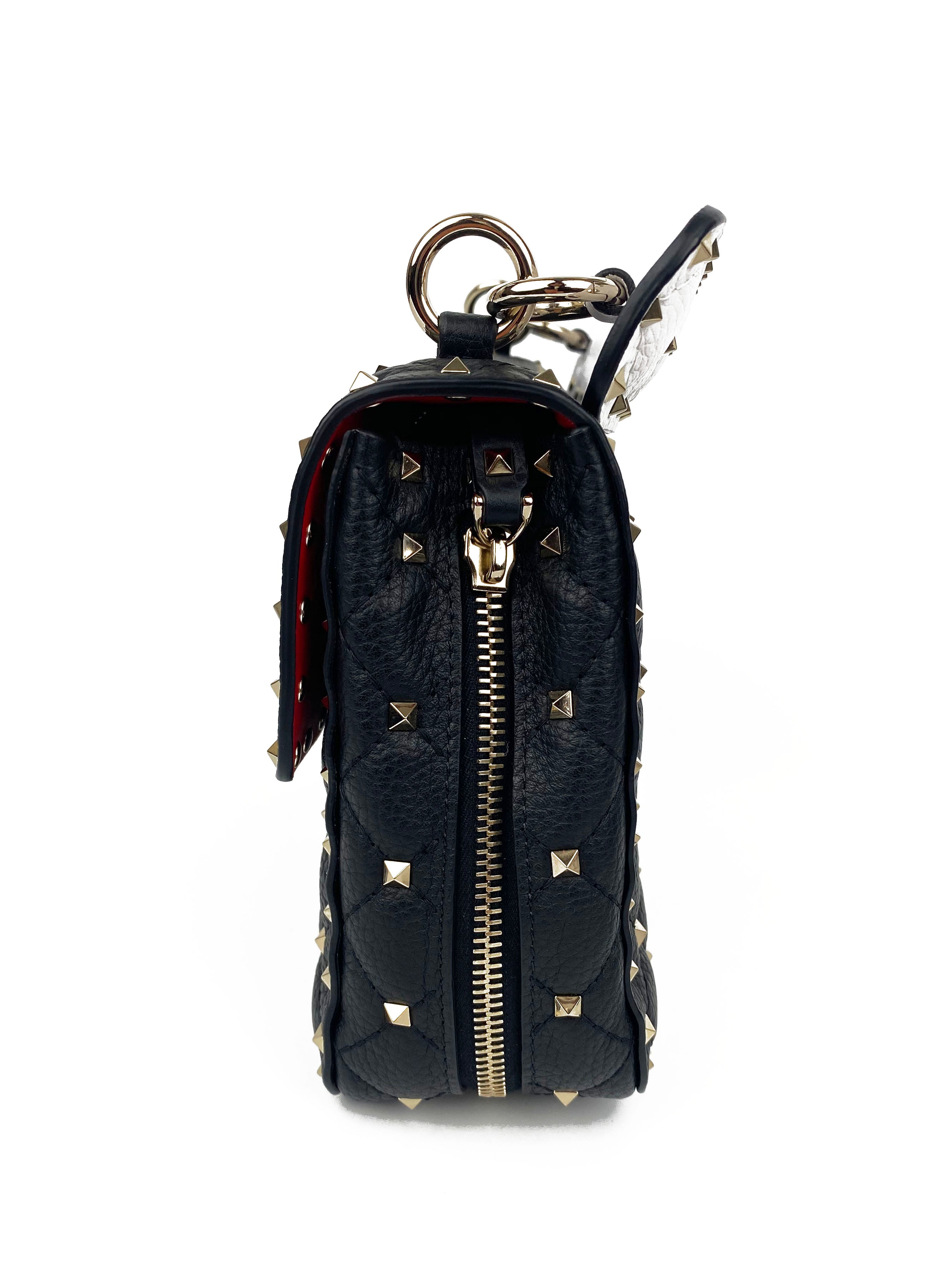 Valentino Black & White Rockstud Bag