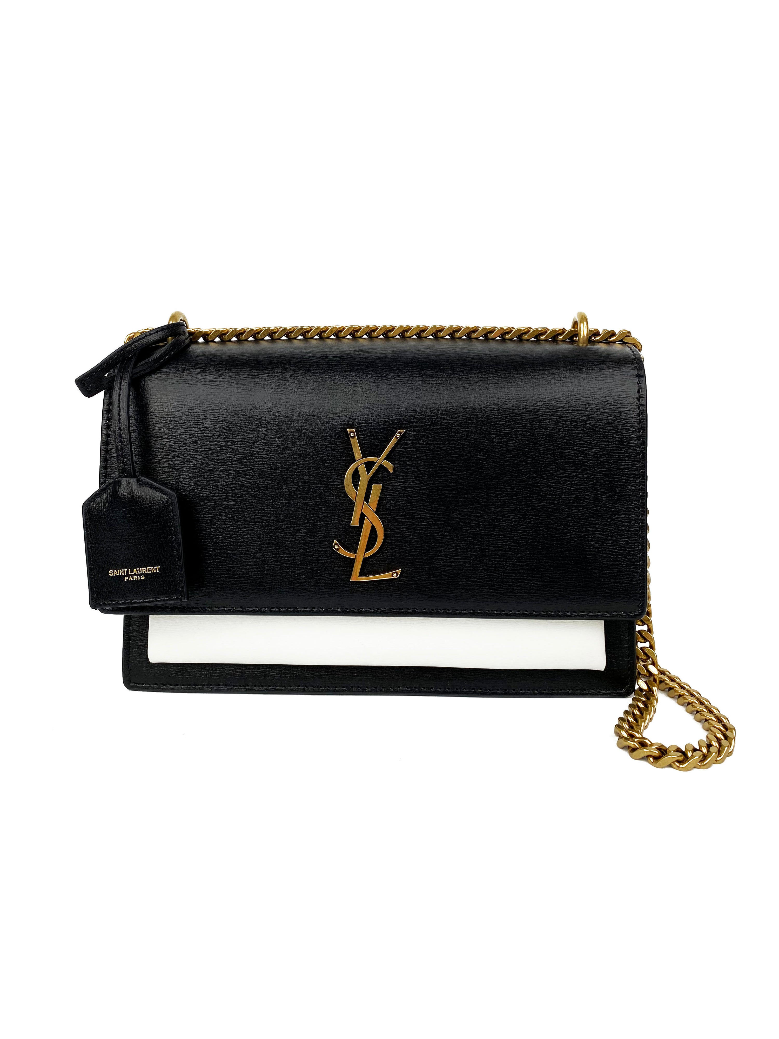 Saint Laurent Two-tone Black 
White Sunset Bag