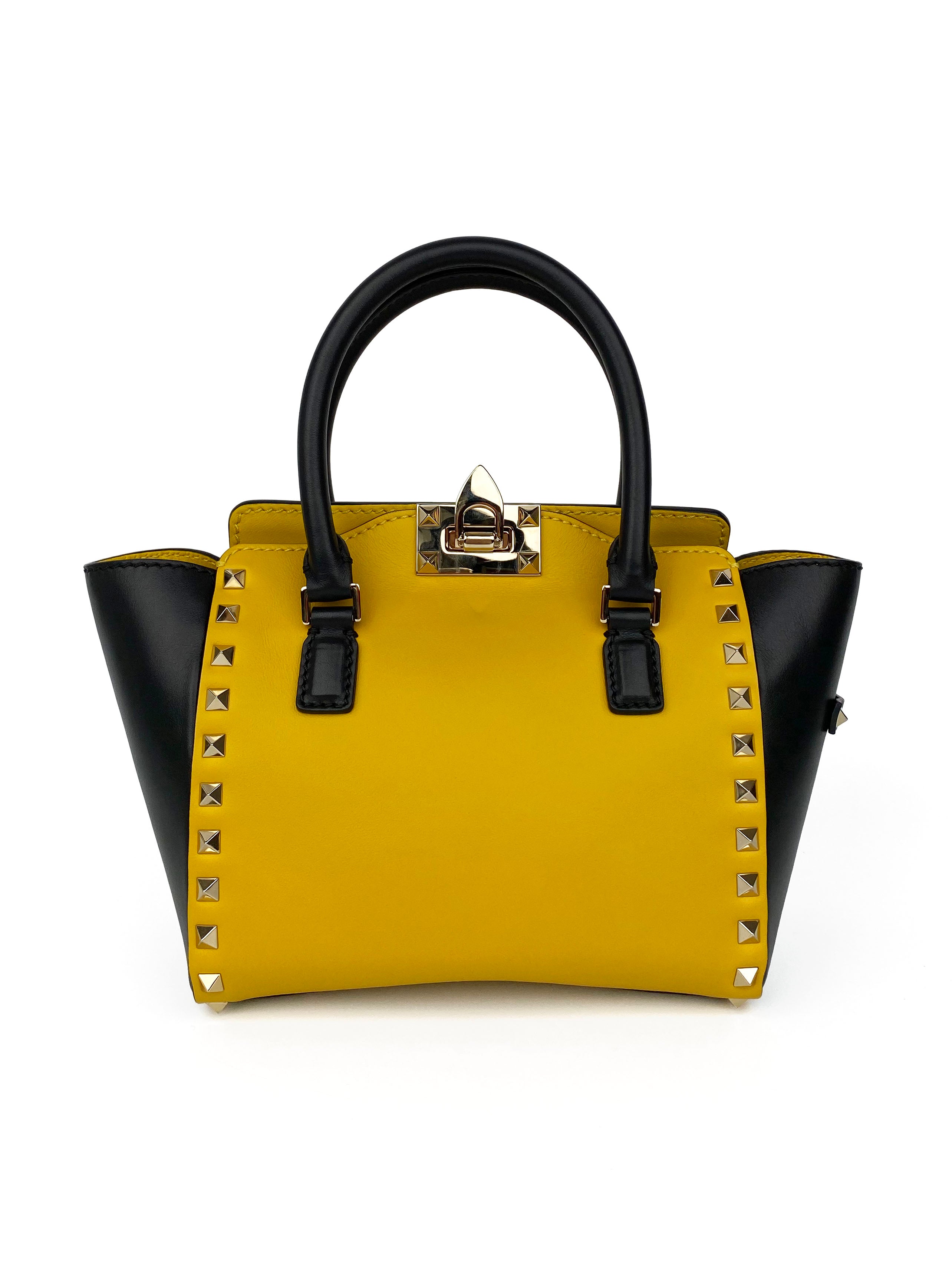 Valentino Black & Yellow Rockstud Bag
