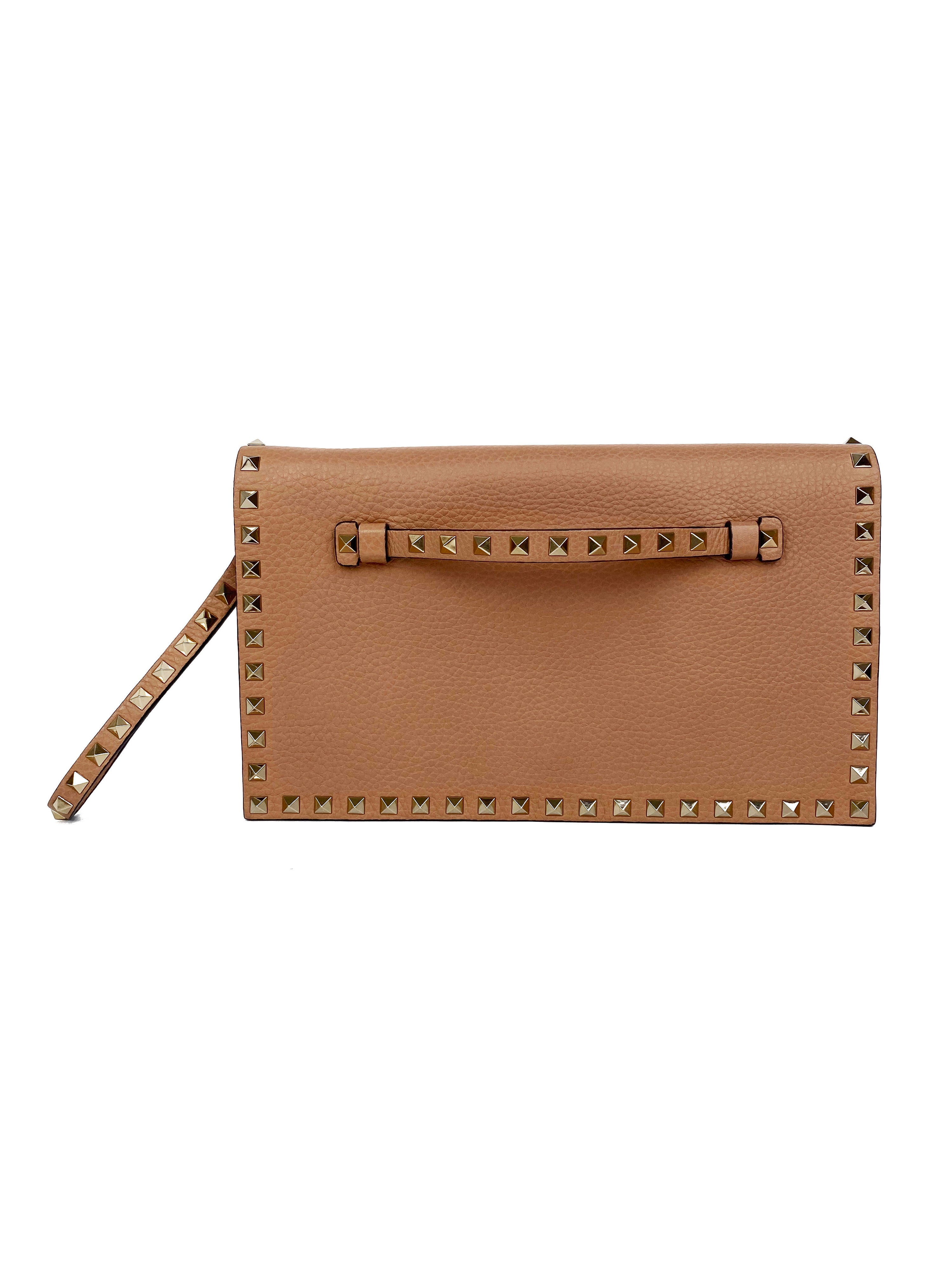 Valentino Nude Rockstud Clutch