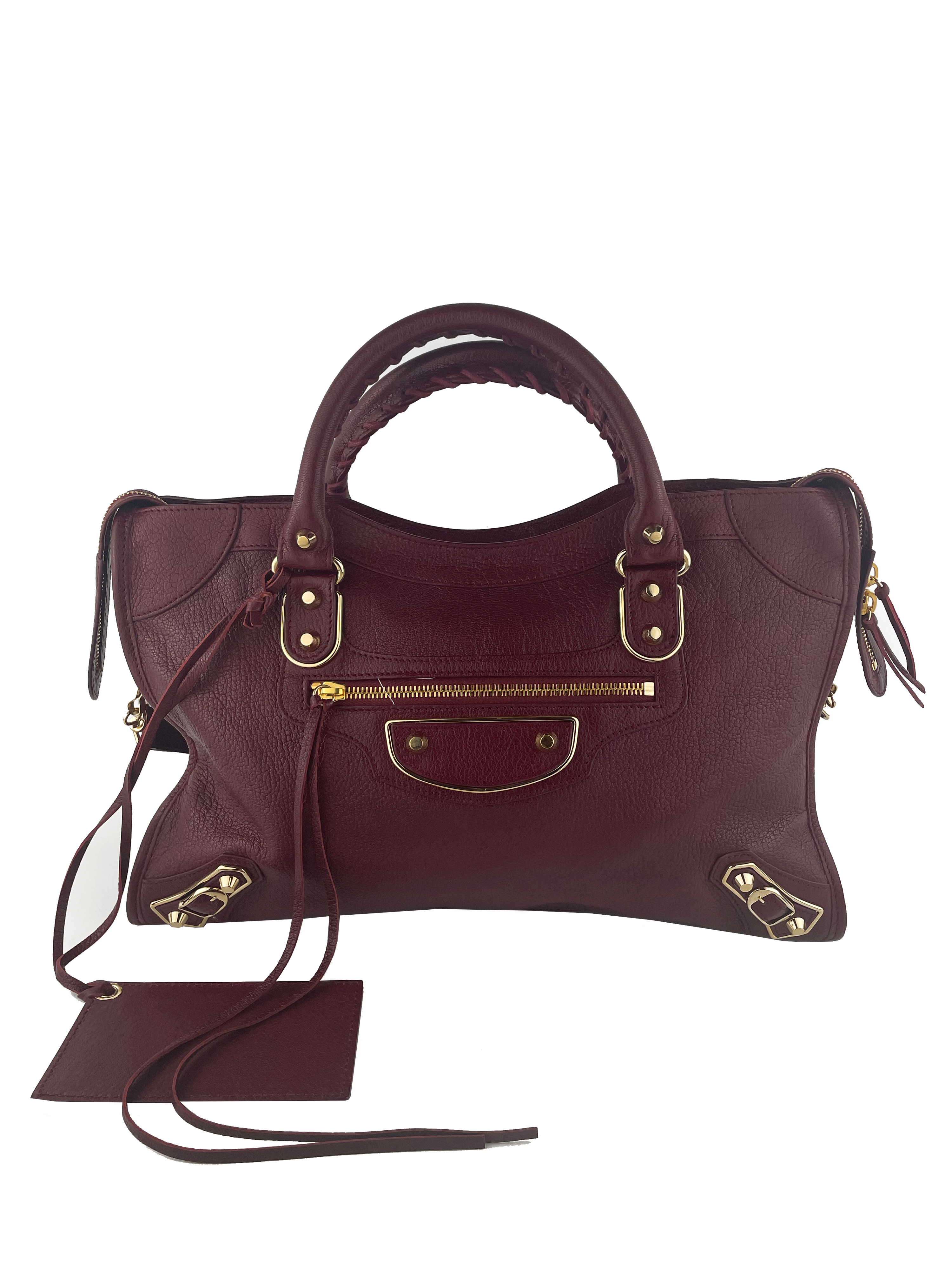 Balenciaga Burgundy City Bag