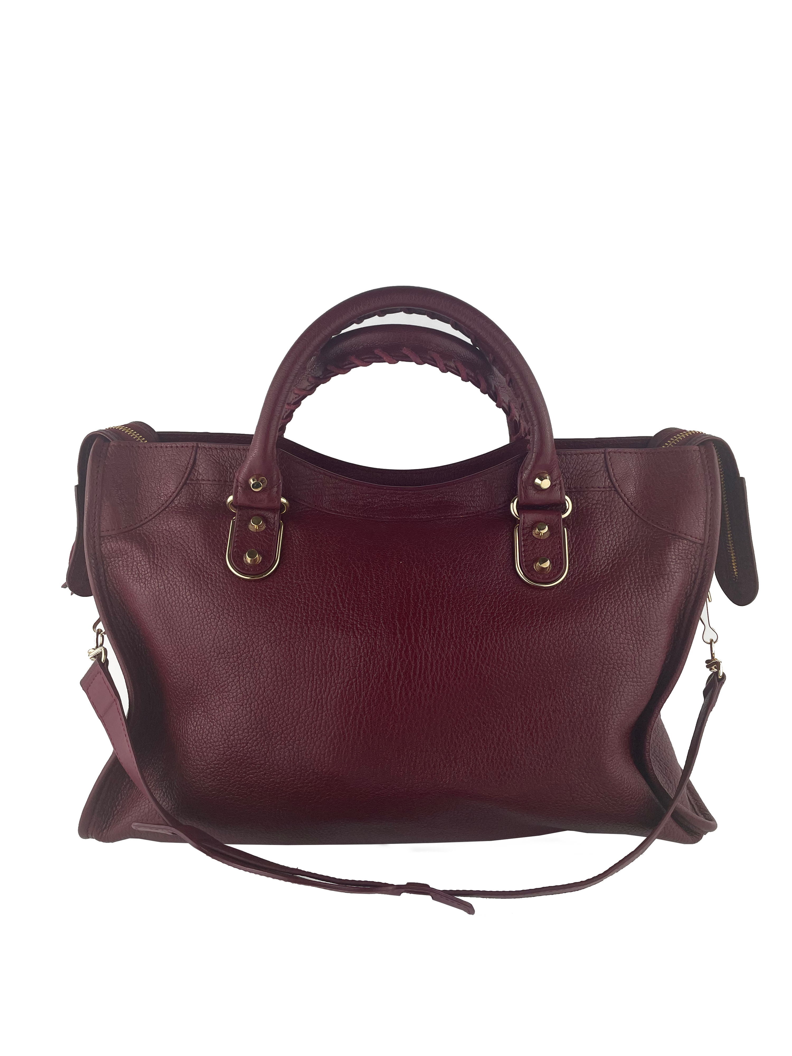 Balenciaga Burgundy City Bag