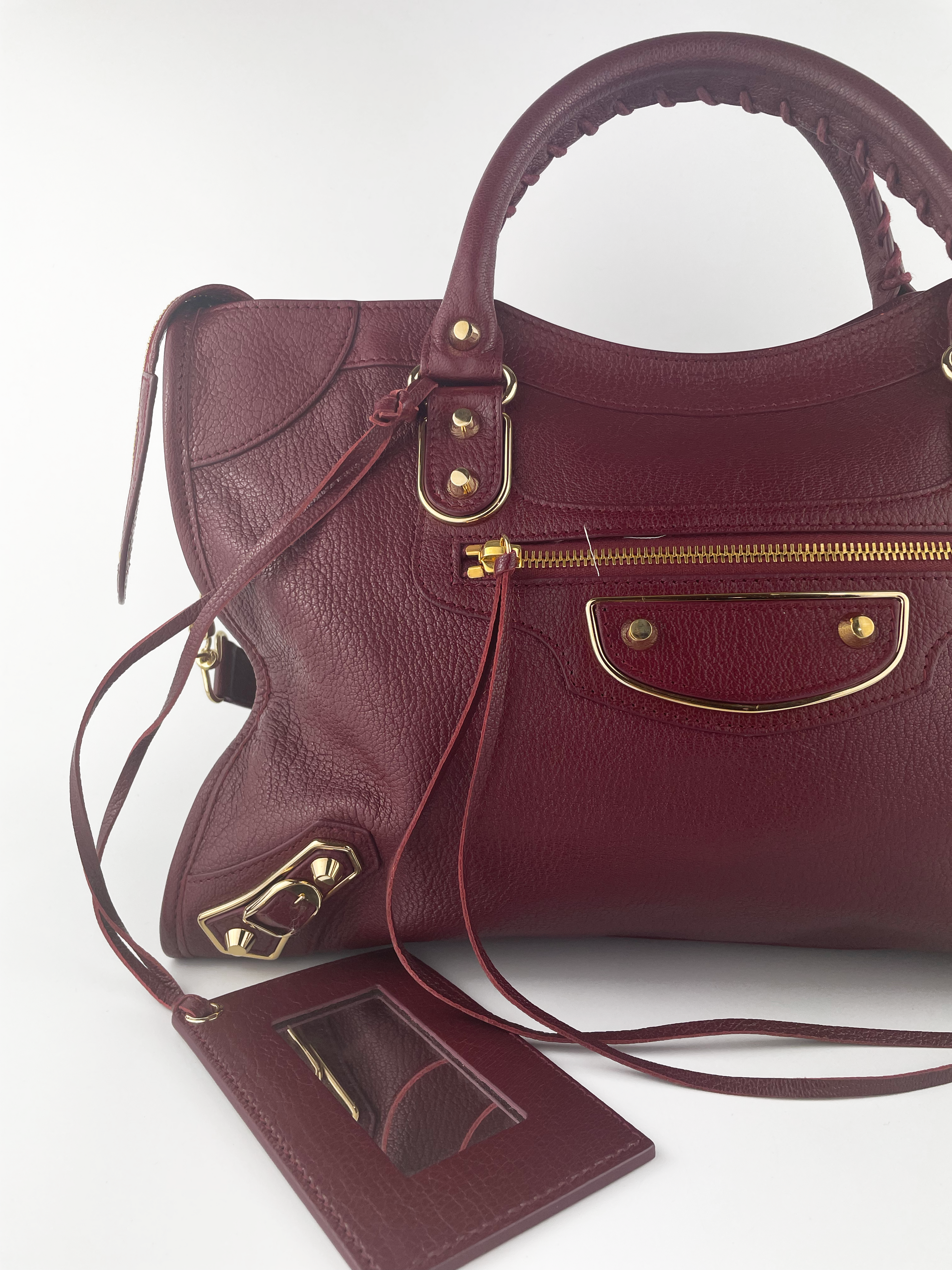 Balenciaga Burgundy City Bag