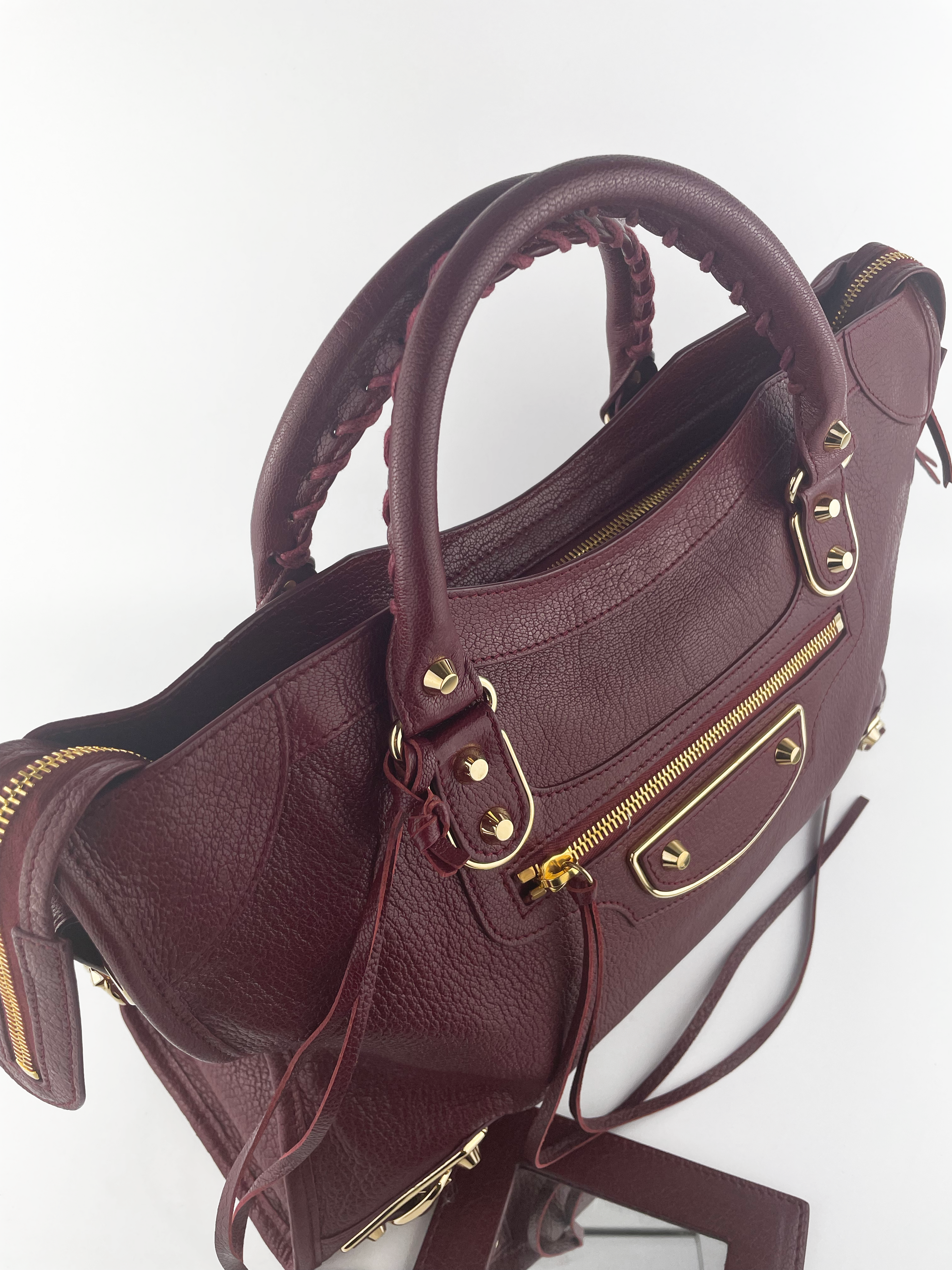 Balenciaga Burgundy City Bag