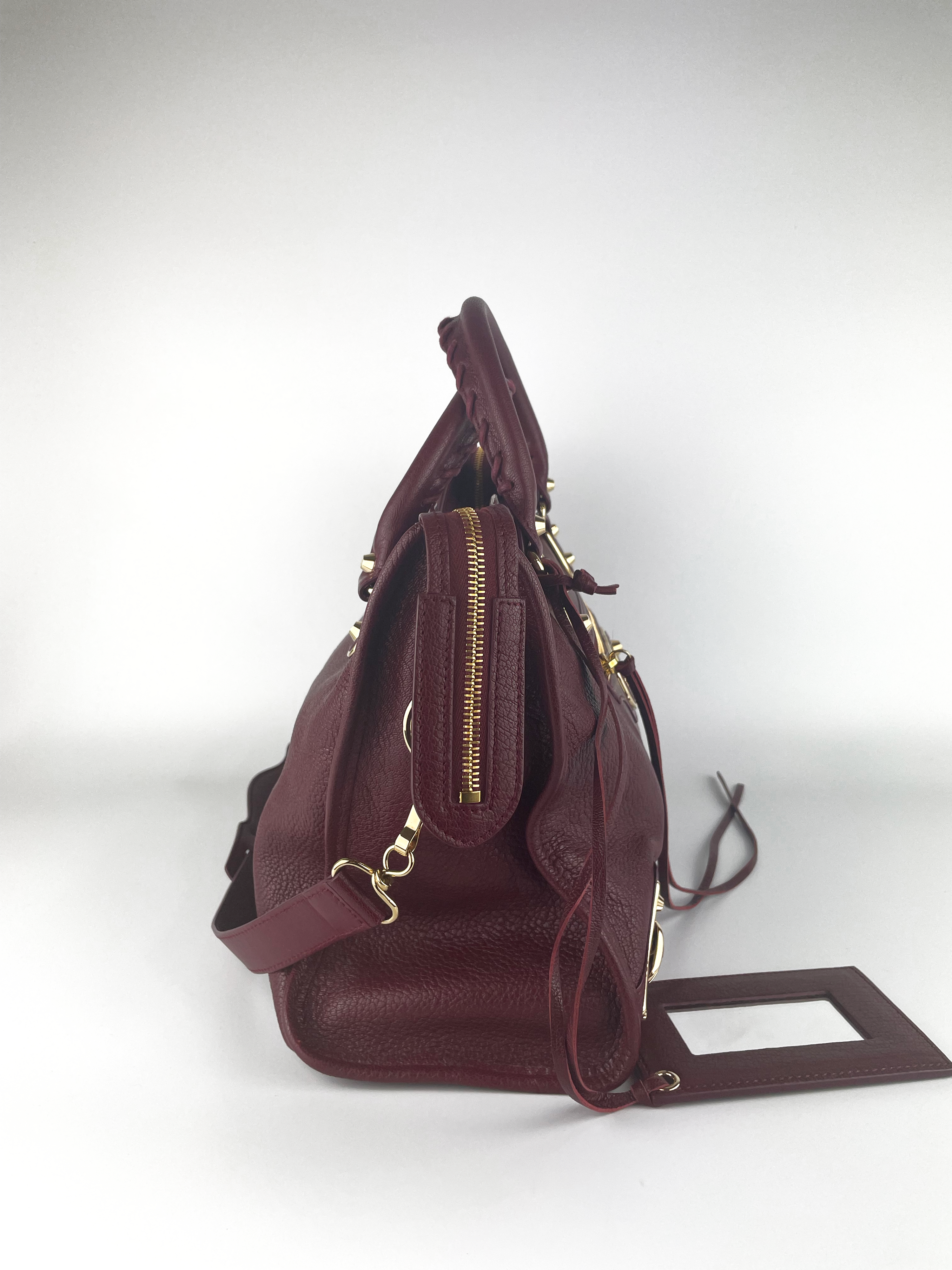 Balenciaga Burgundy City Bag