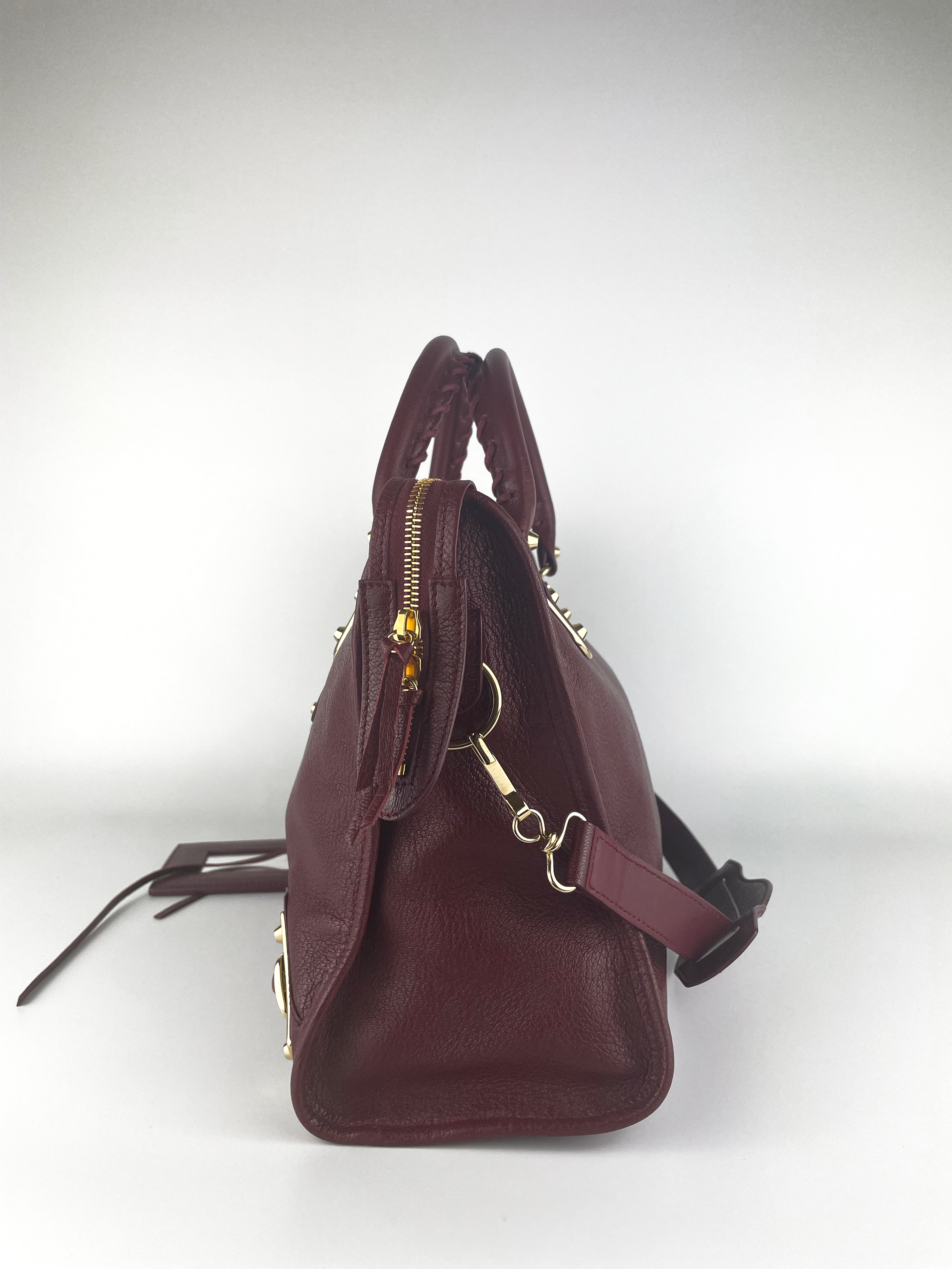 Balenciaga Burgundy City Bag