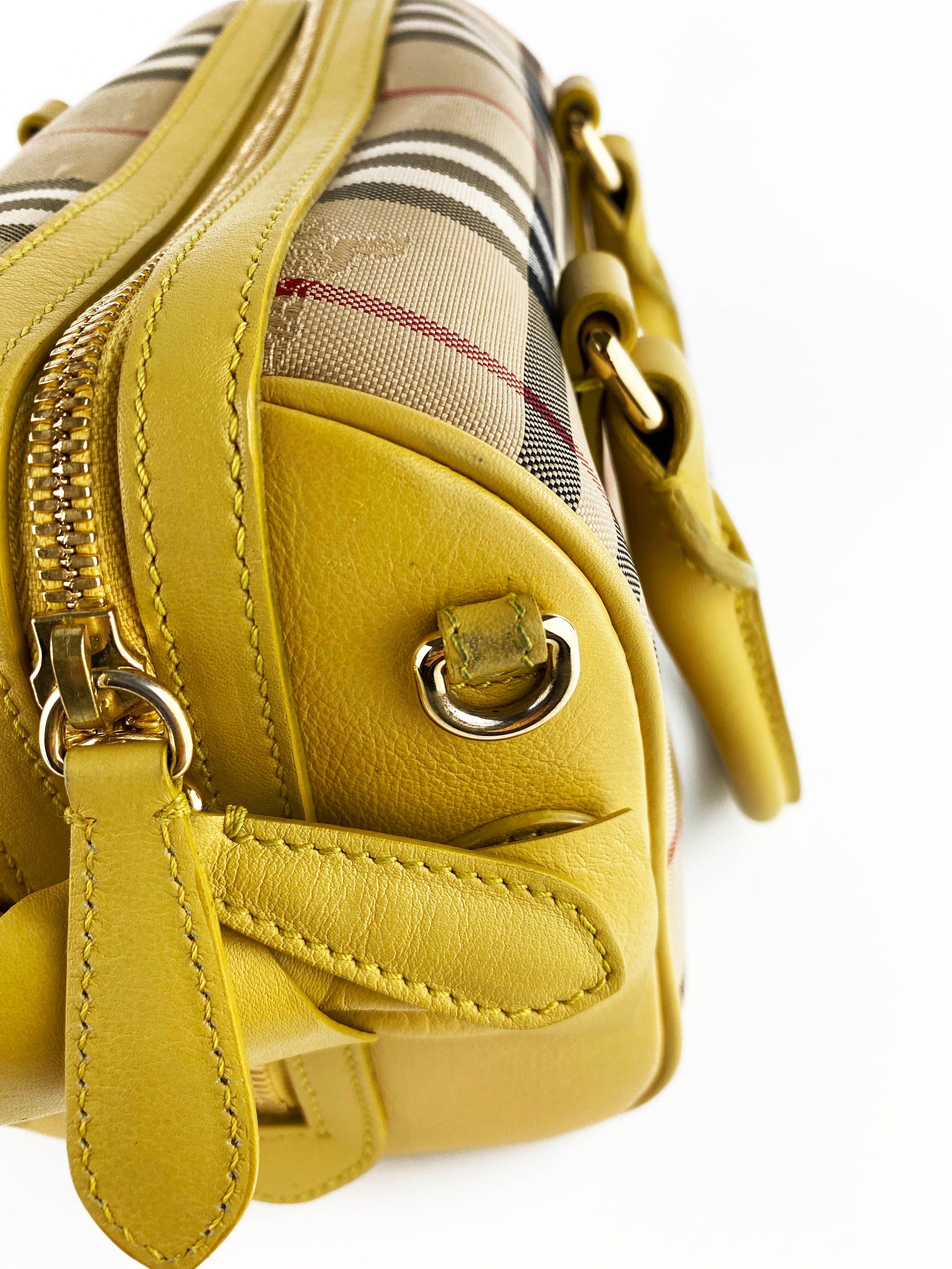 Burberry Horseferry Yellow and Check Mini Bee Bow Bag