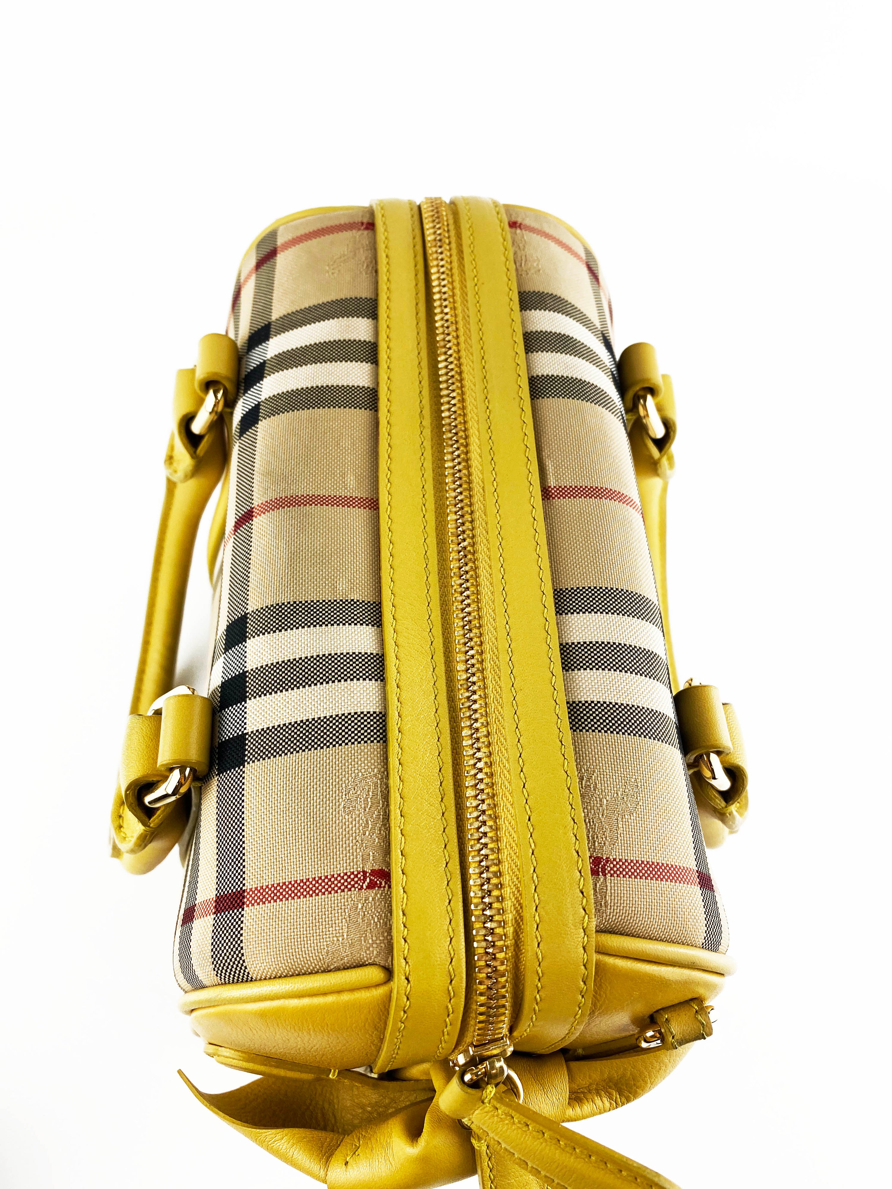 Burberry Horseferry Yellow and Check Mini Bee Bow Bag