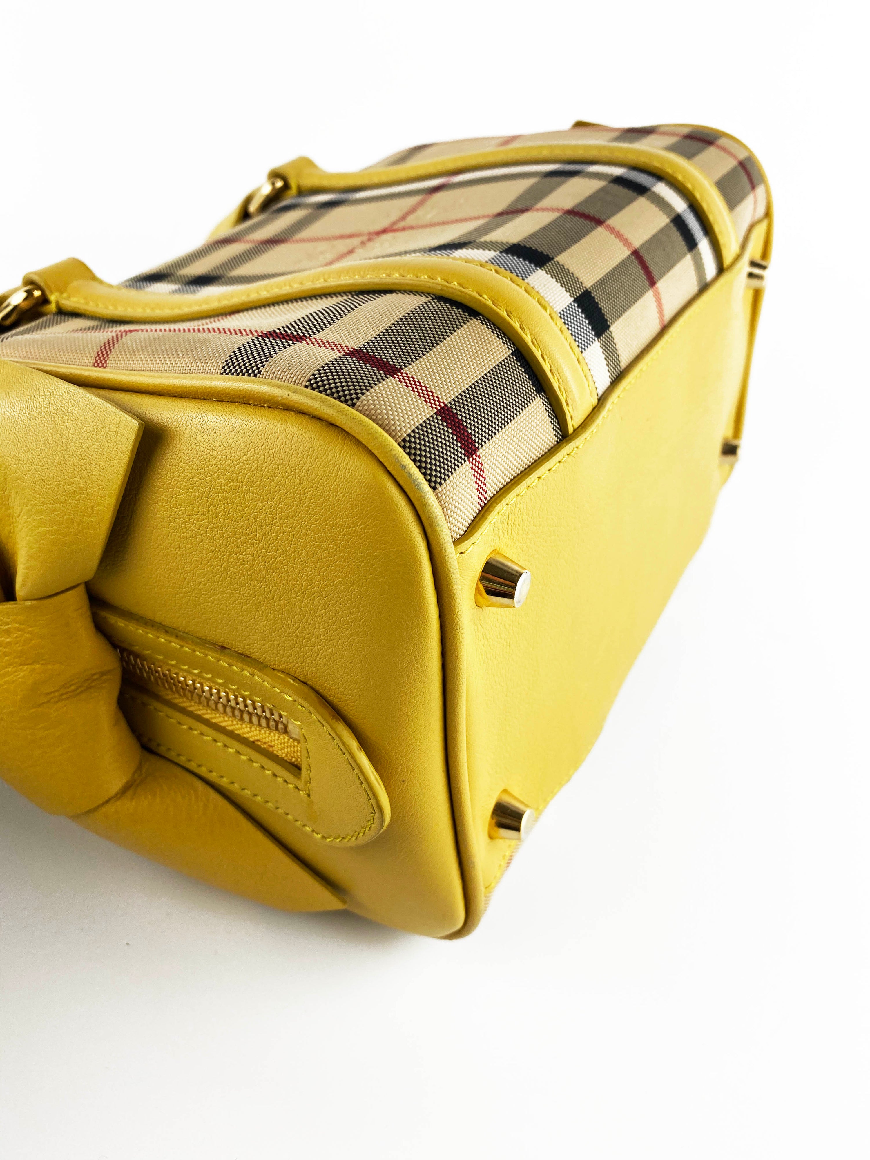 Burberry Horseferry Yellow and Check Mini Bee Bow Bag