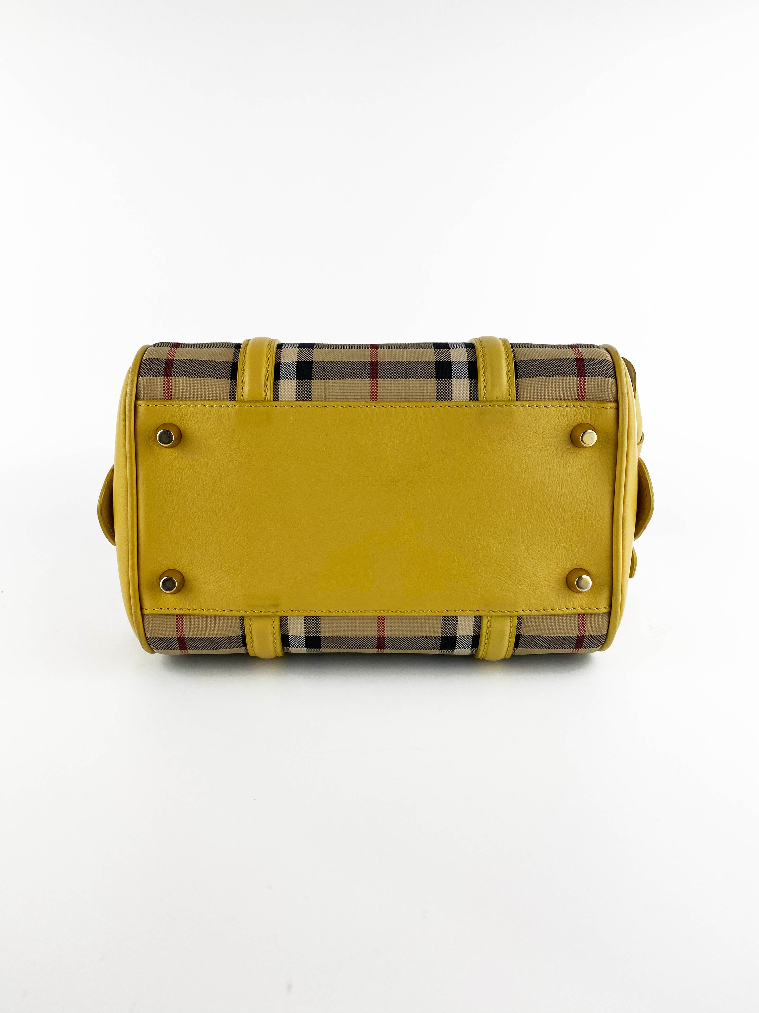 Burberry Horseferry Yellow and Check Mini Bee Bow Bag