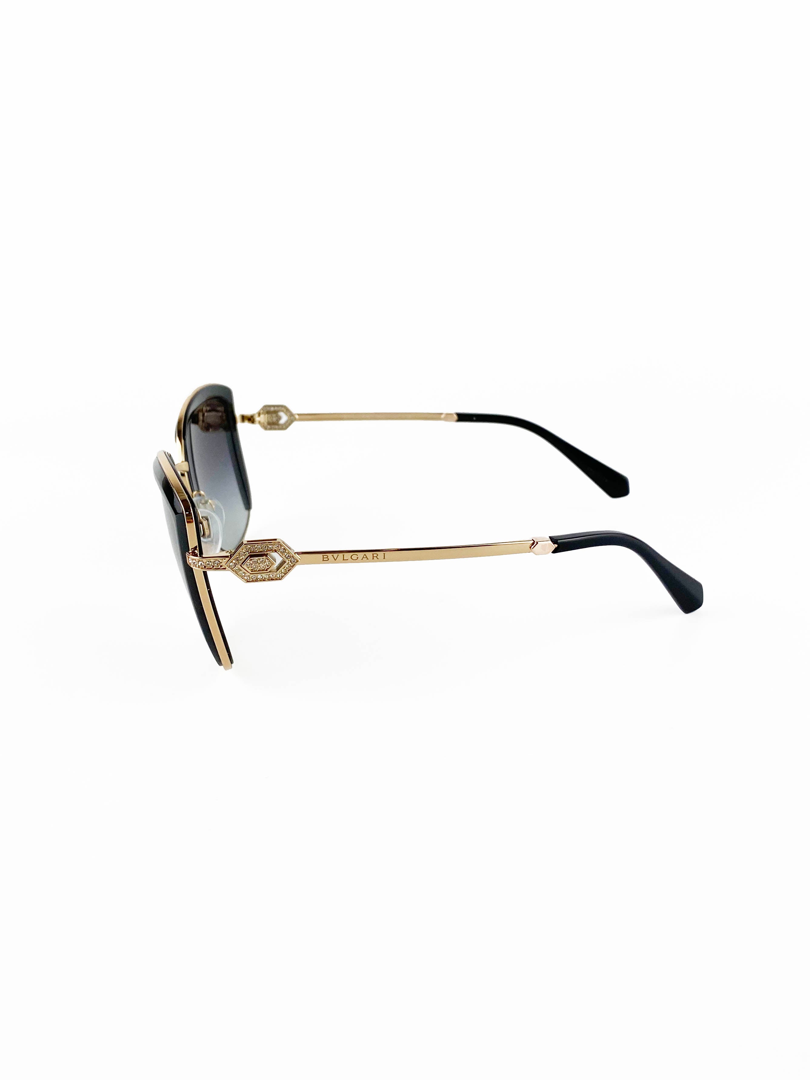 Bvlgari Gradient Black Serpenti Sunglasses