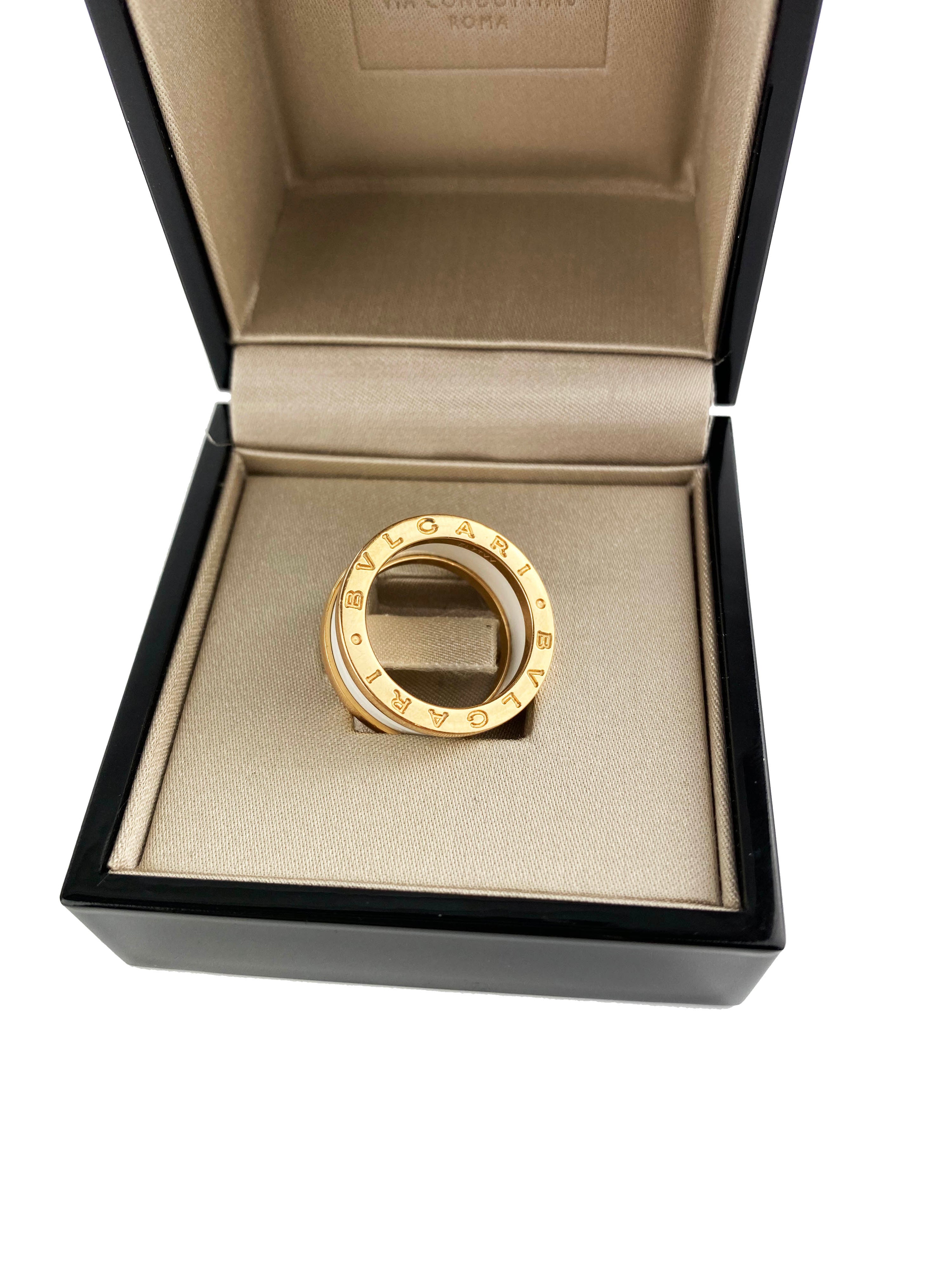 Bvlgari 18k White Gold B.Zero Ring 52