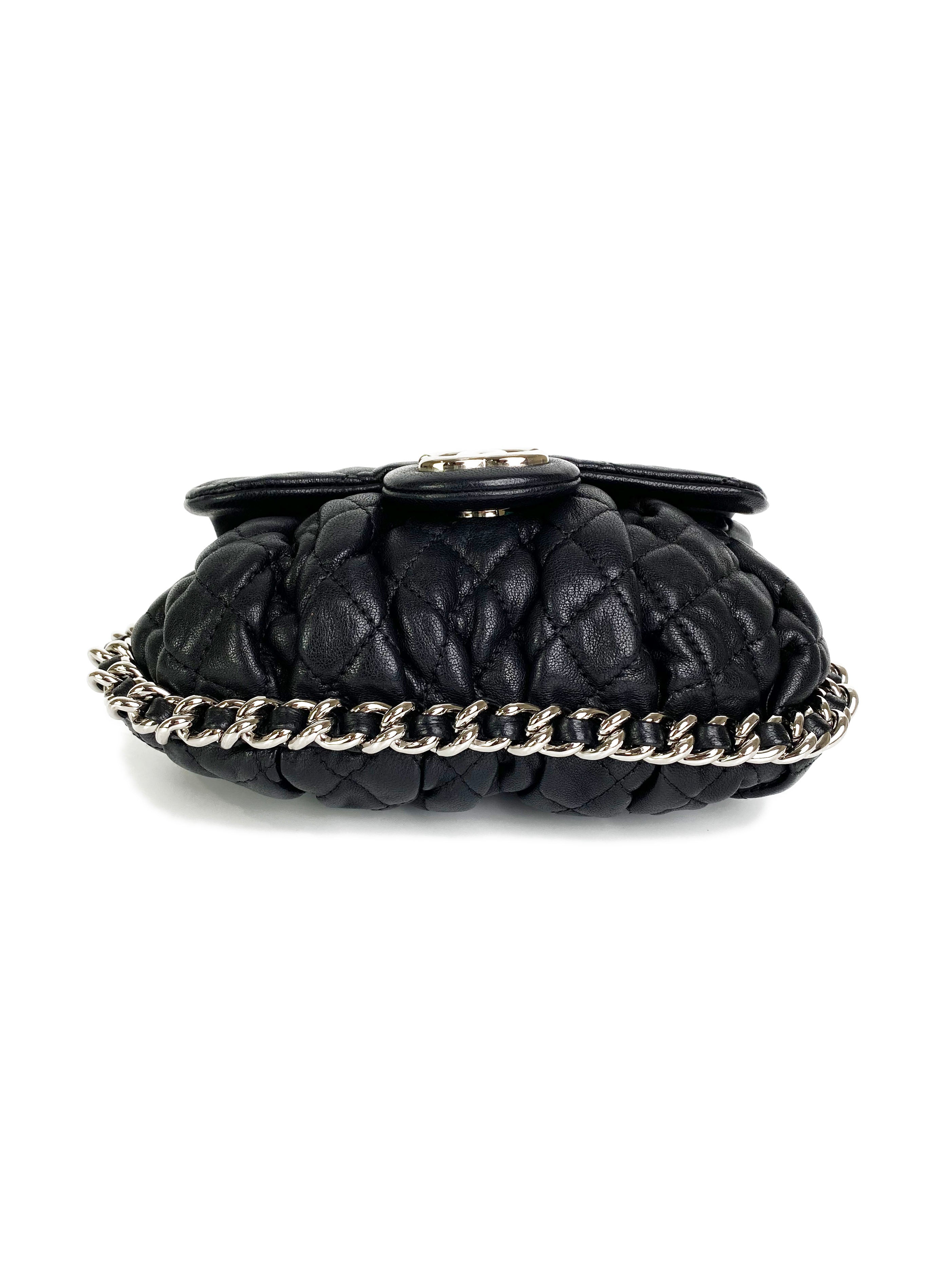 Chanel Vintage Black Chain Around Bag