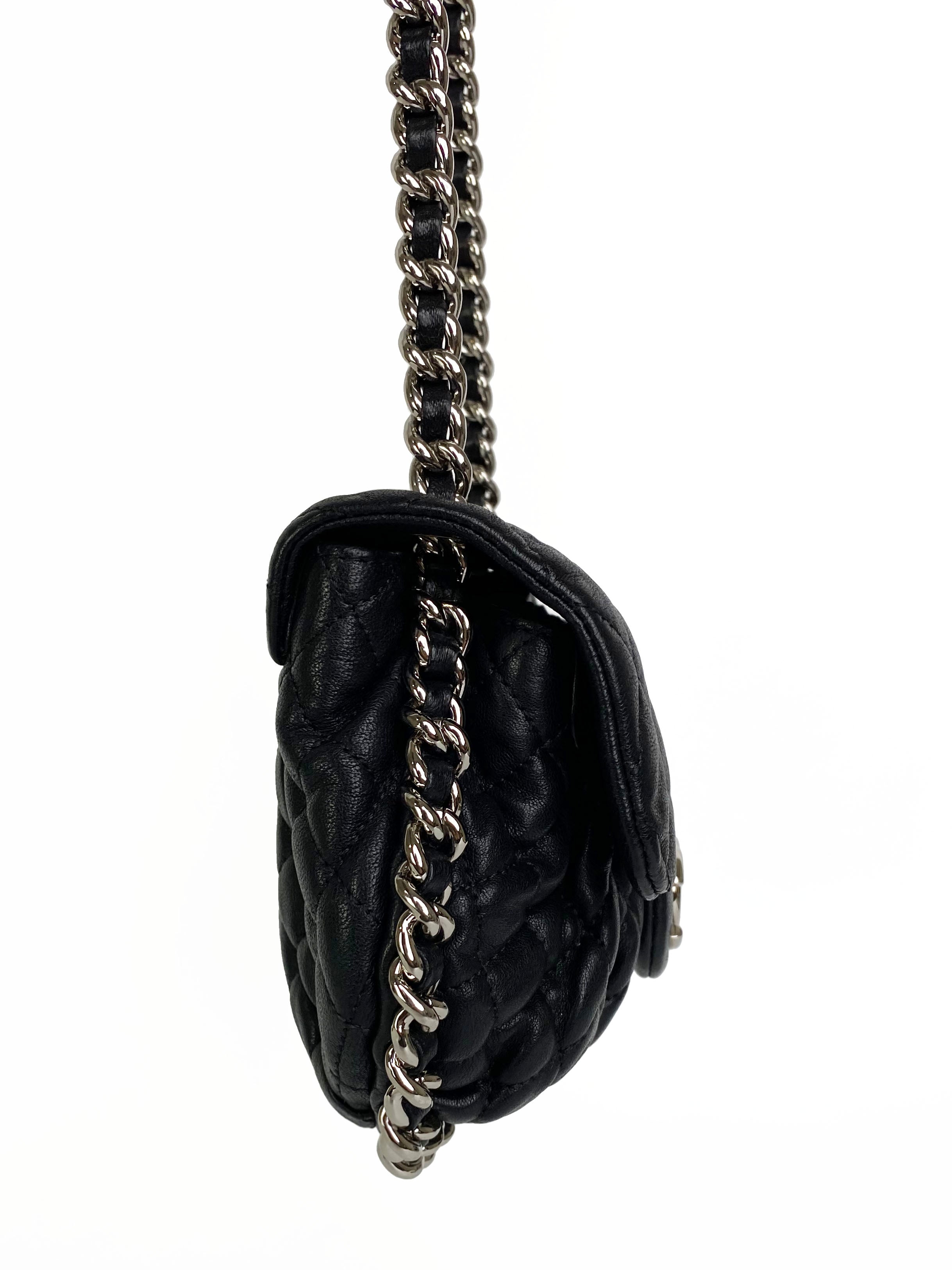 Chanel Vintage Black Chain Around Bag