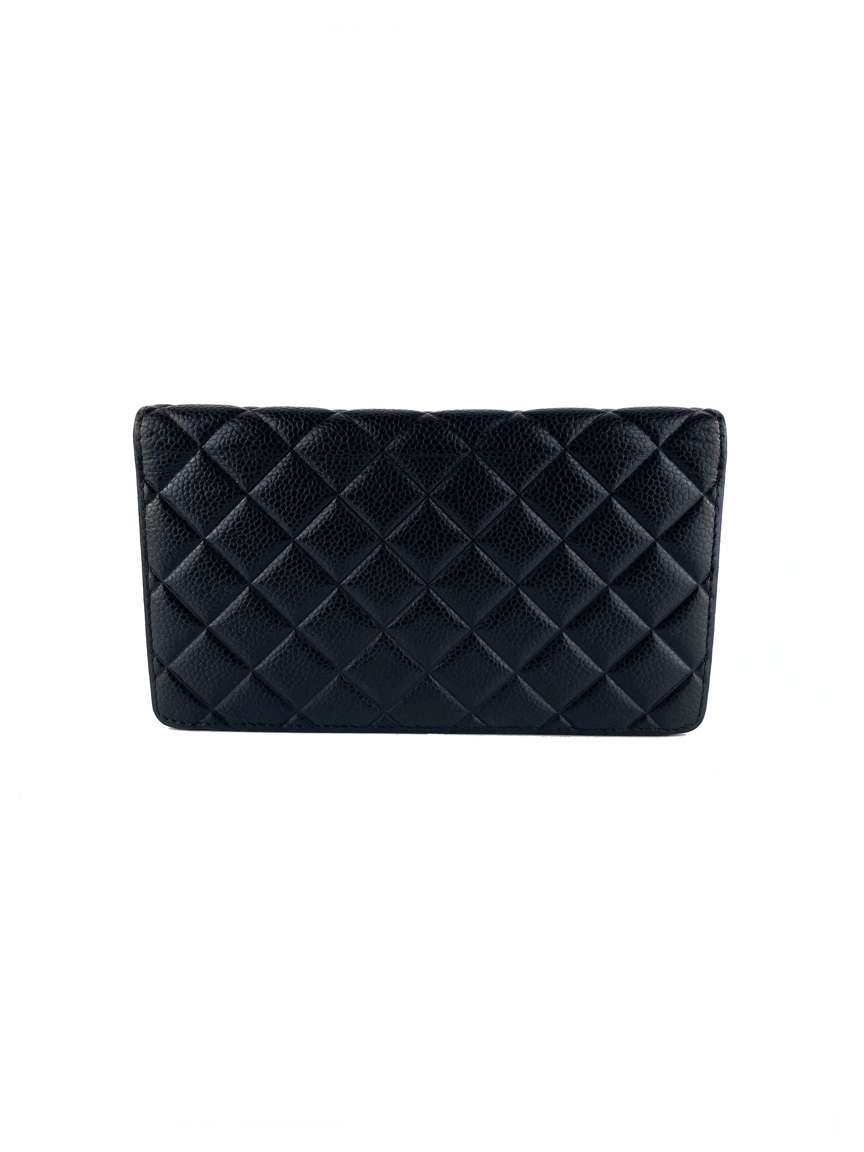 Chanel Black Long Caviar Wallet