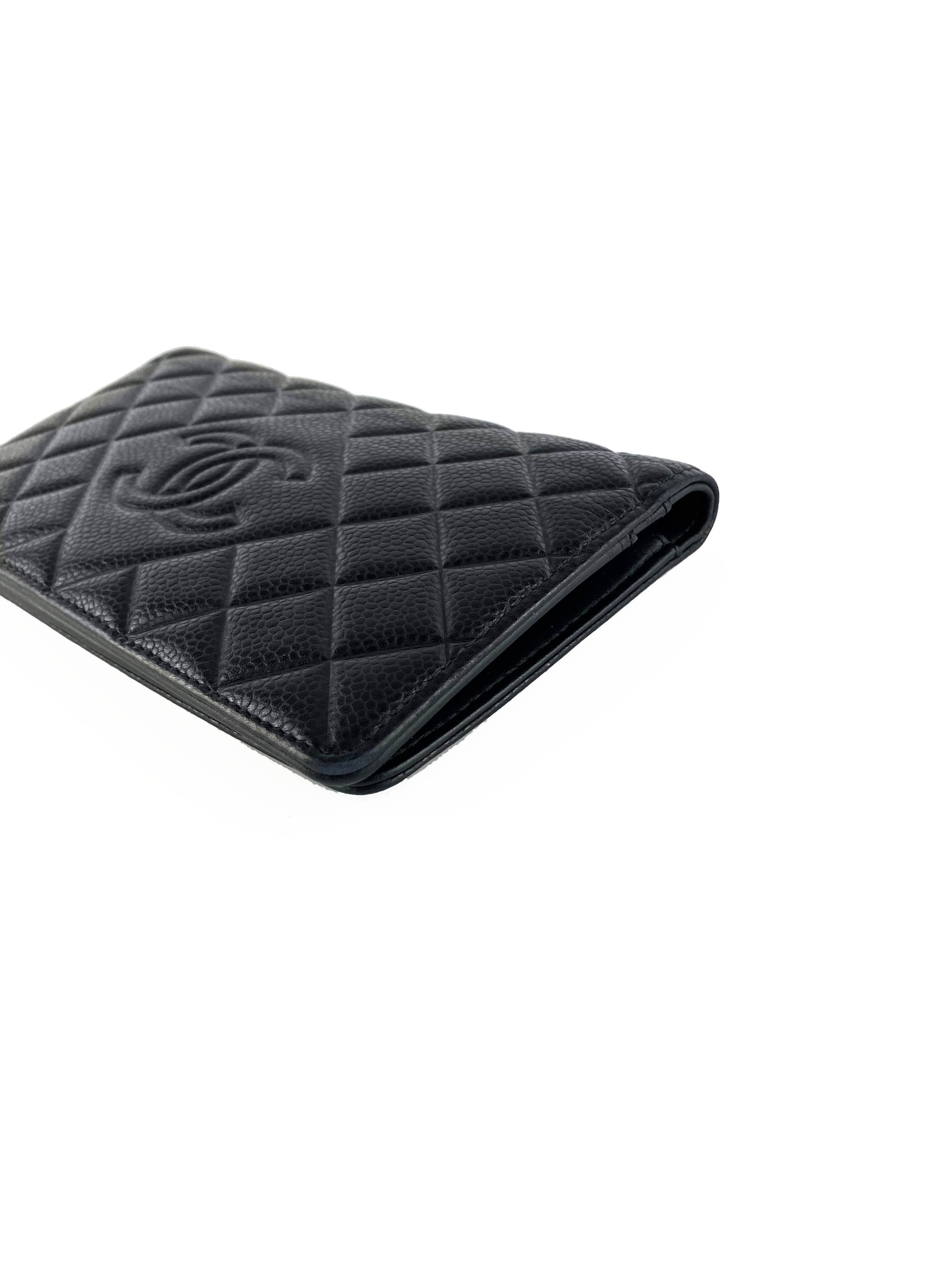 Chanel Black Long Caviar Wallet