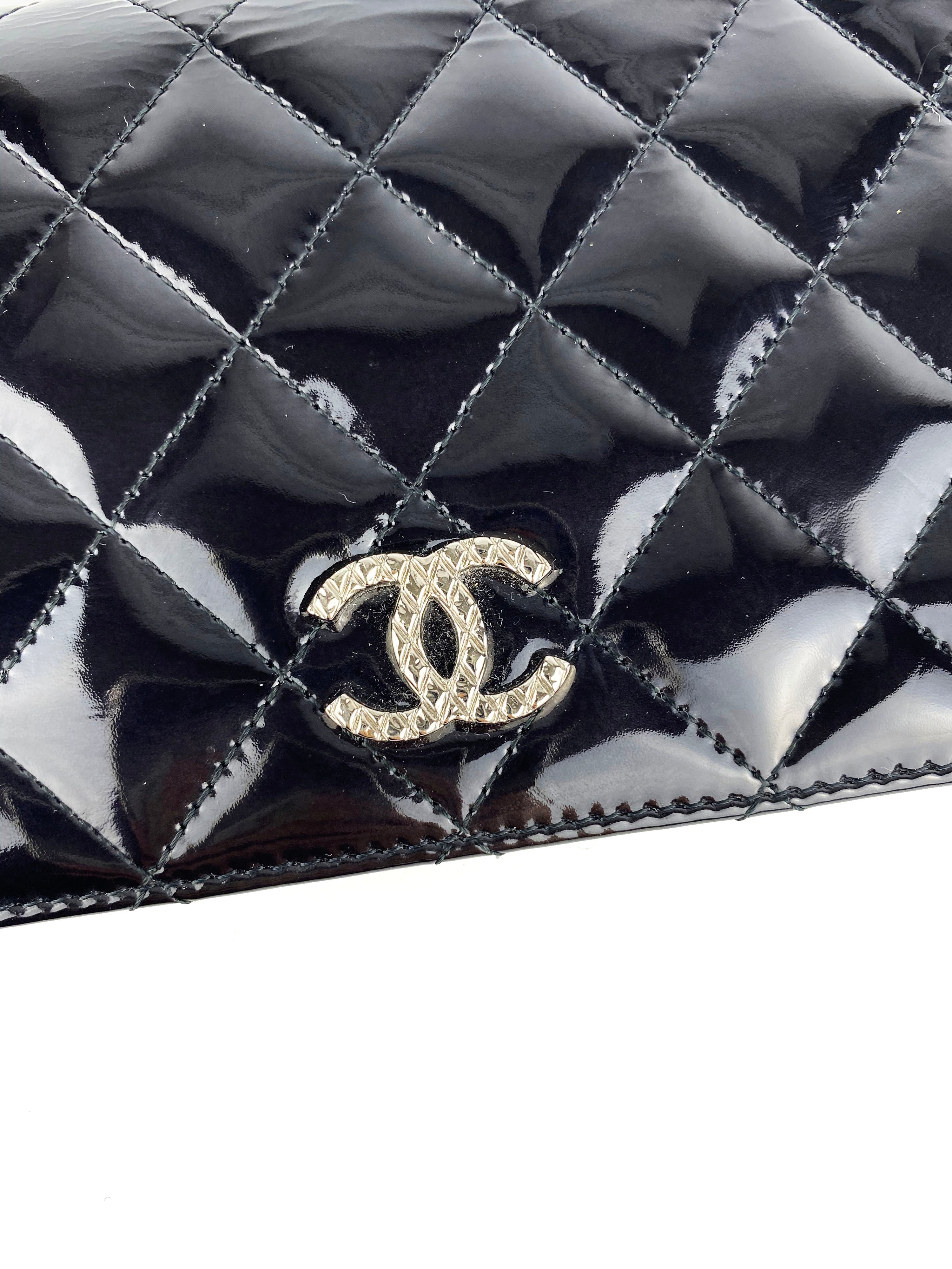 Chanel Deep Cherry Patent Leather Wallet