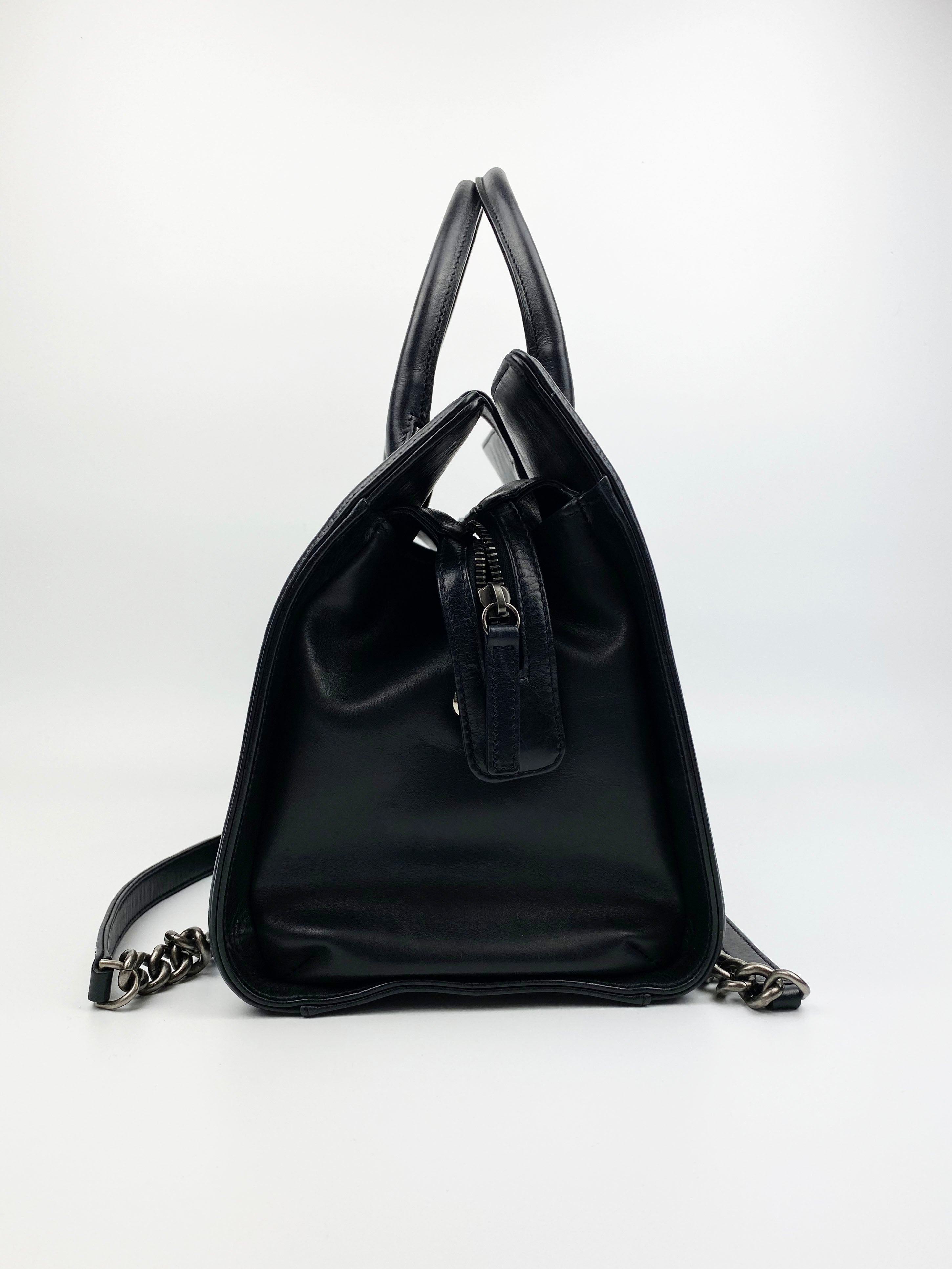 Chanel Calfskin Large Boy Tote Black