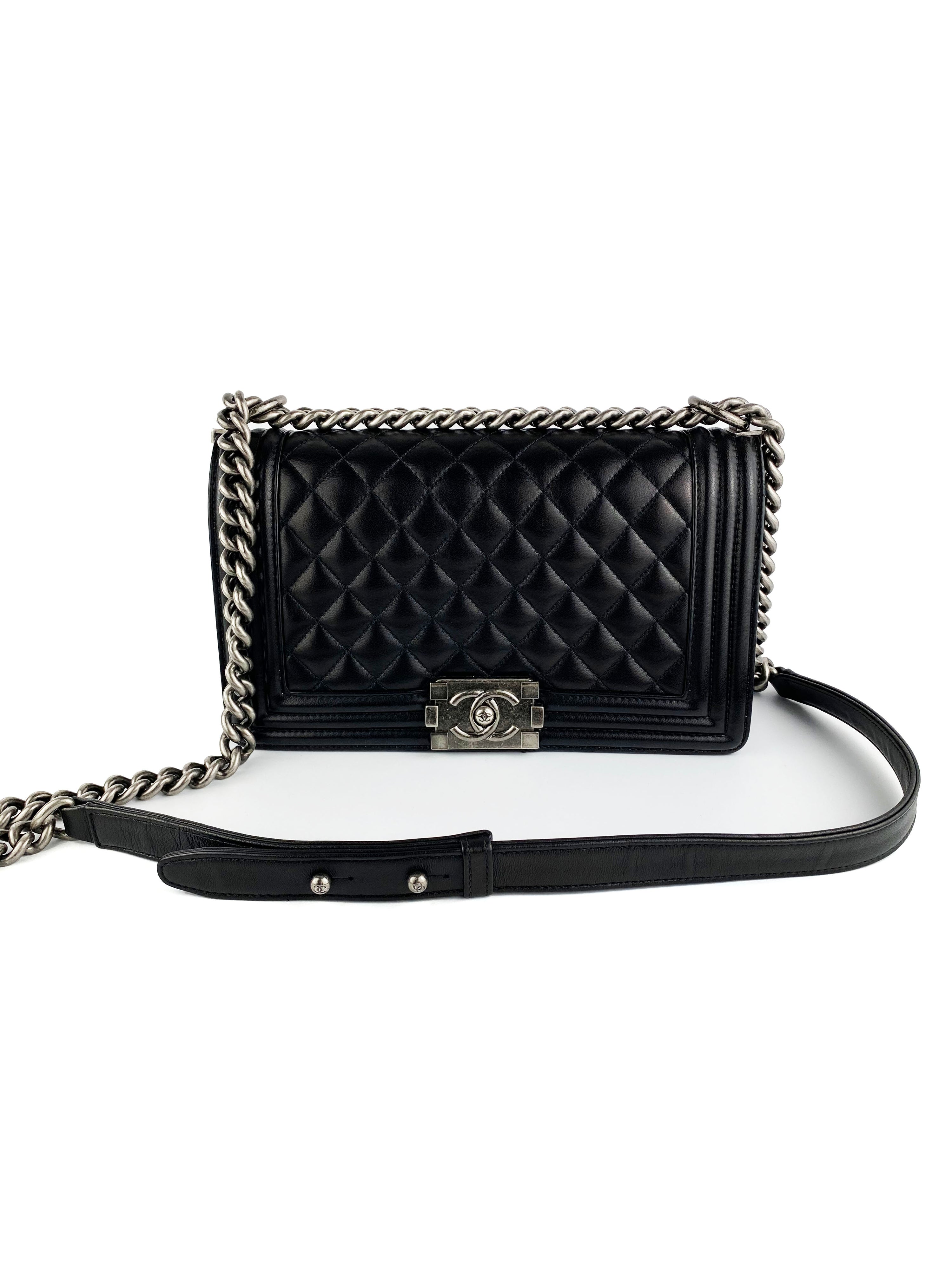 Chanel Boy Lambskin Black Bag