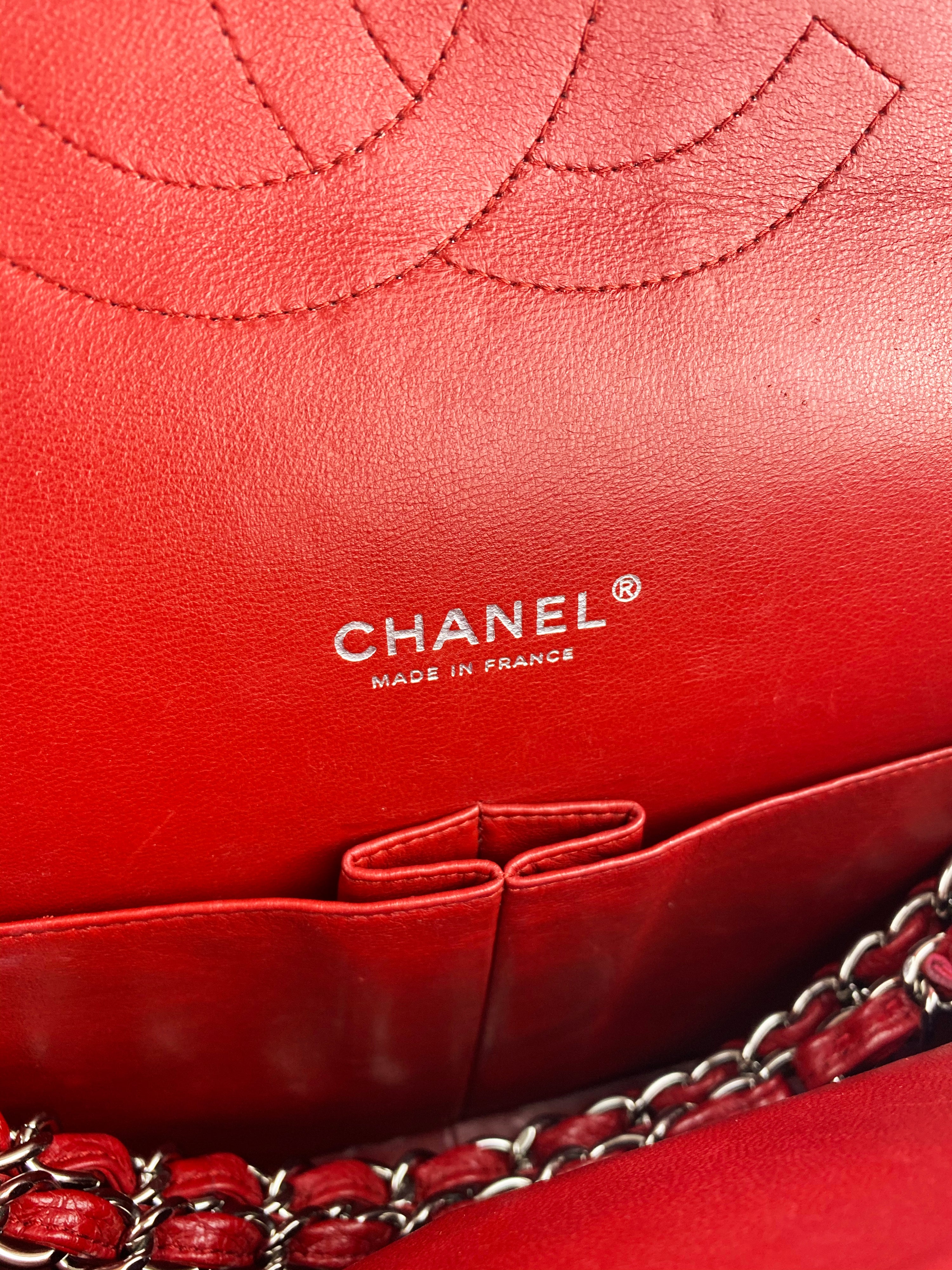 Chanel Red Maxi Classic Flap Bag