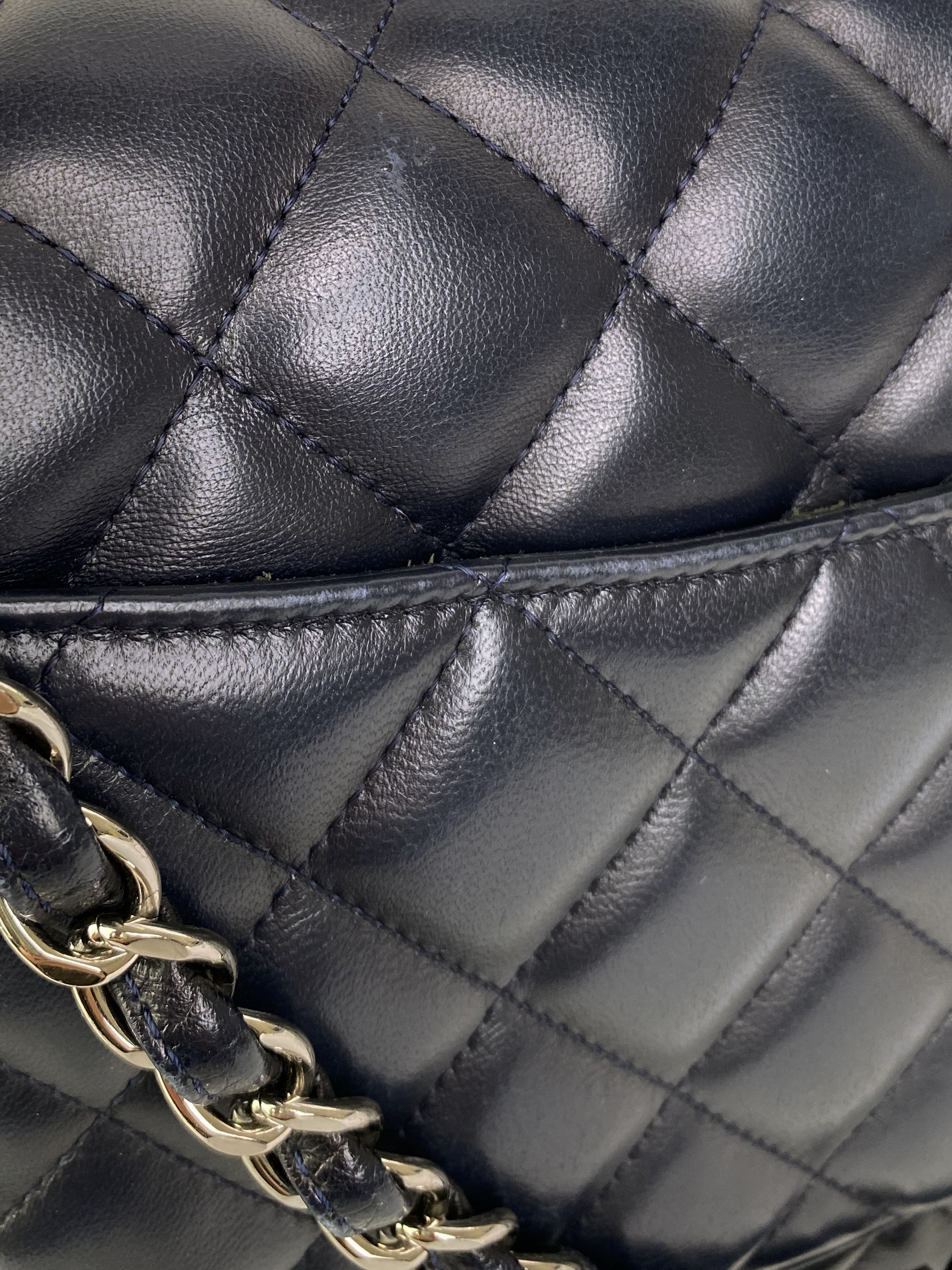 Chanel Navy Jumbo Classic Flap Bag