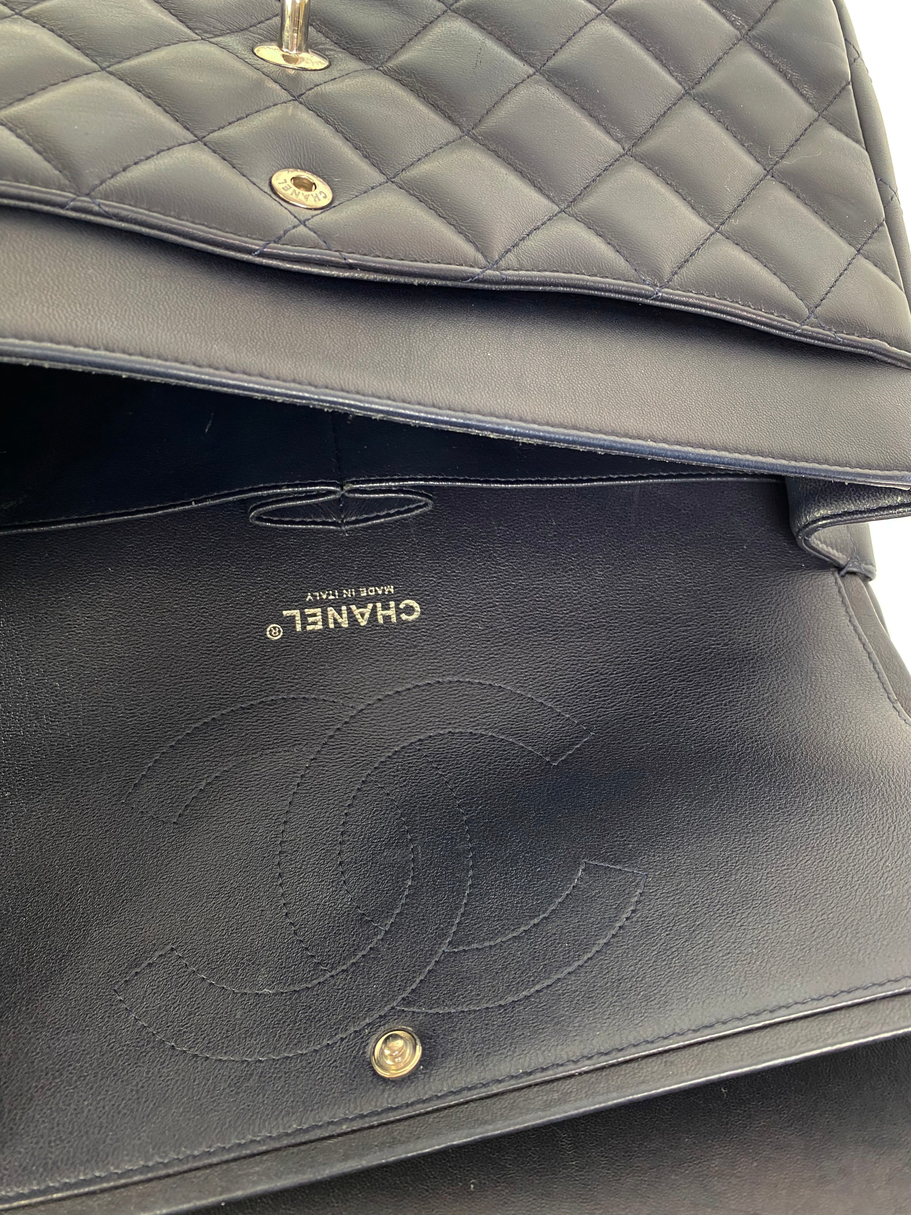 Chanel Navy Jumbo Classic Flap Bag