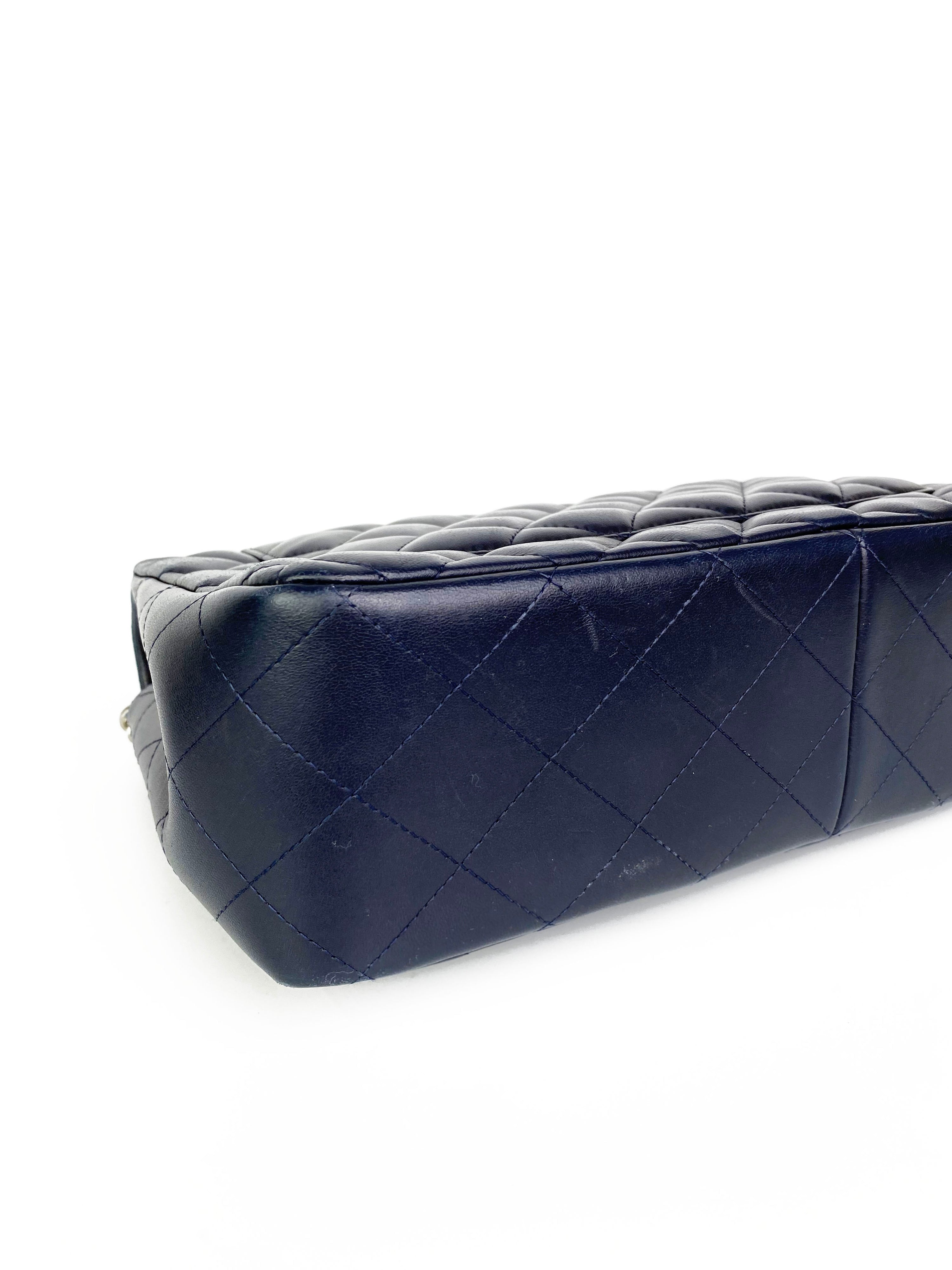 Chanel Navy Jumbo Classic Flap Bag