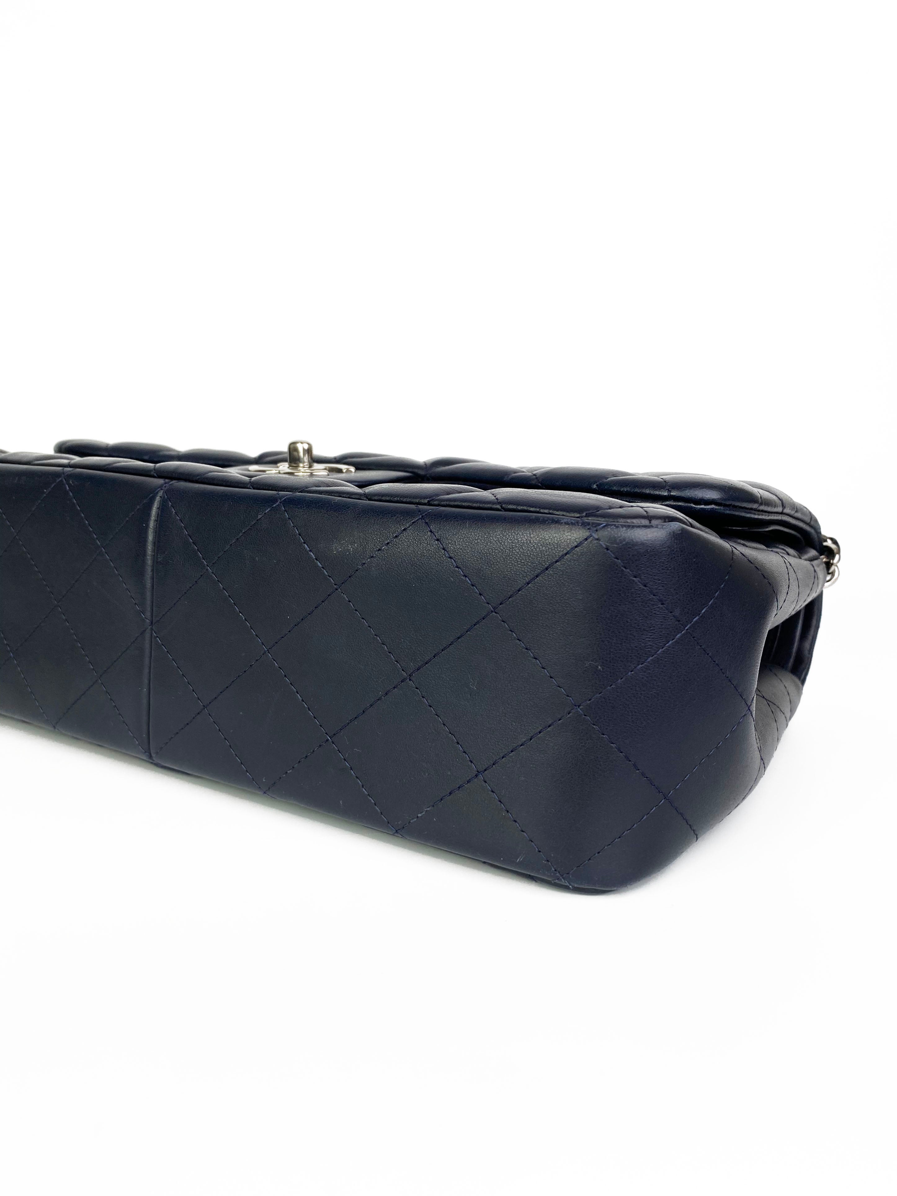 Chanel Navy Jumbo Classic Flap Bag