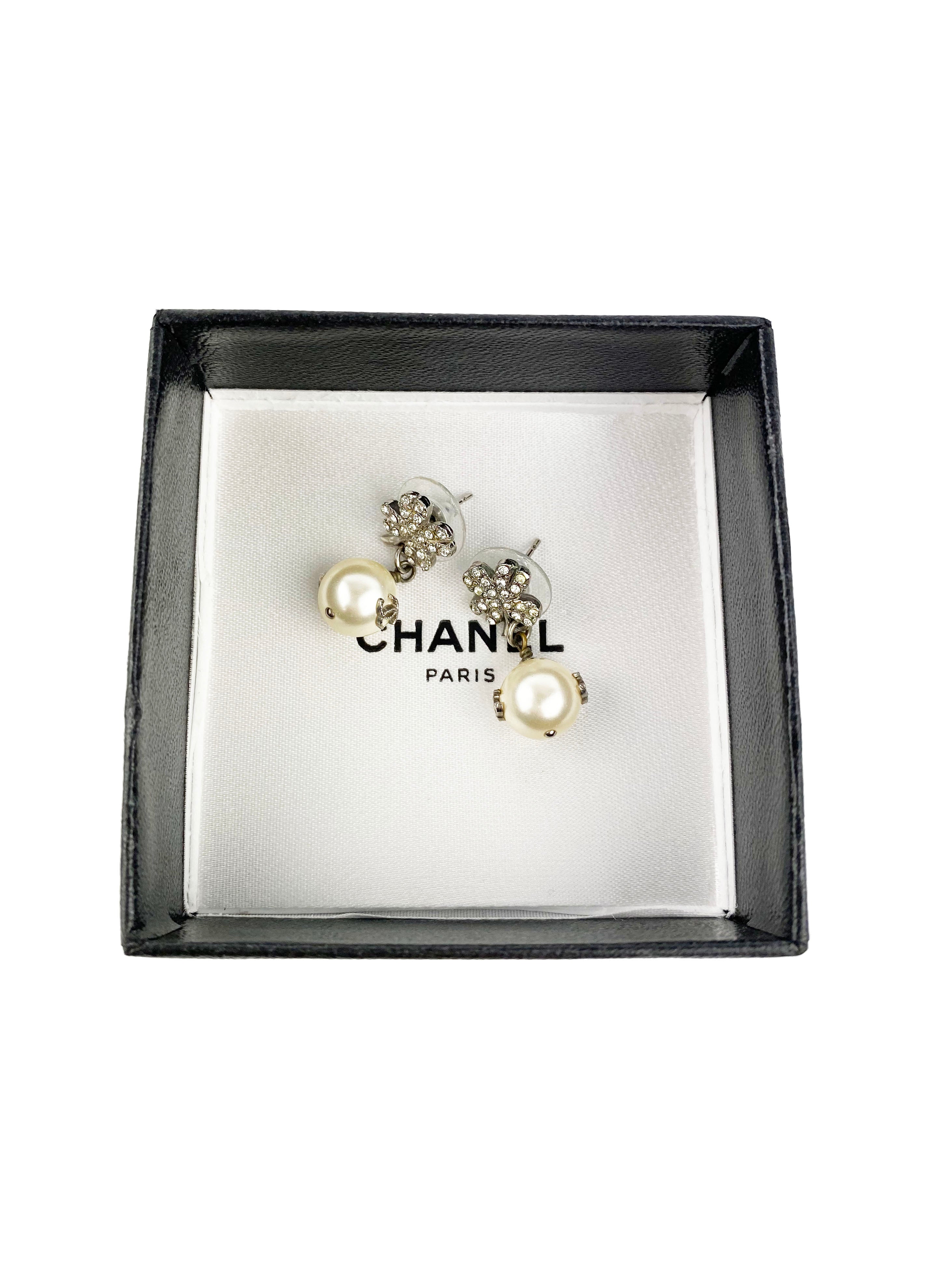 Chanel Boucles Pearl Drop Earrings