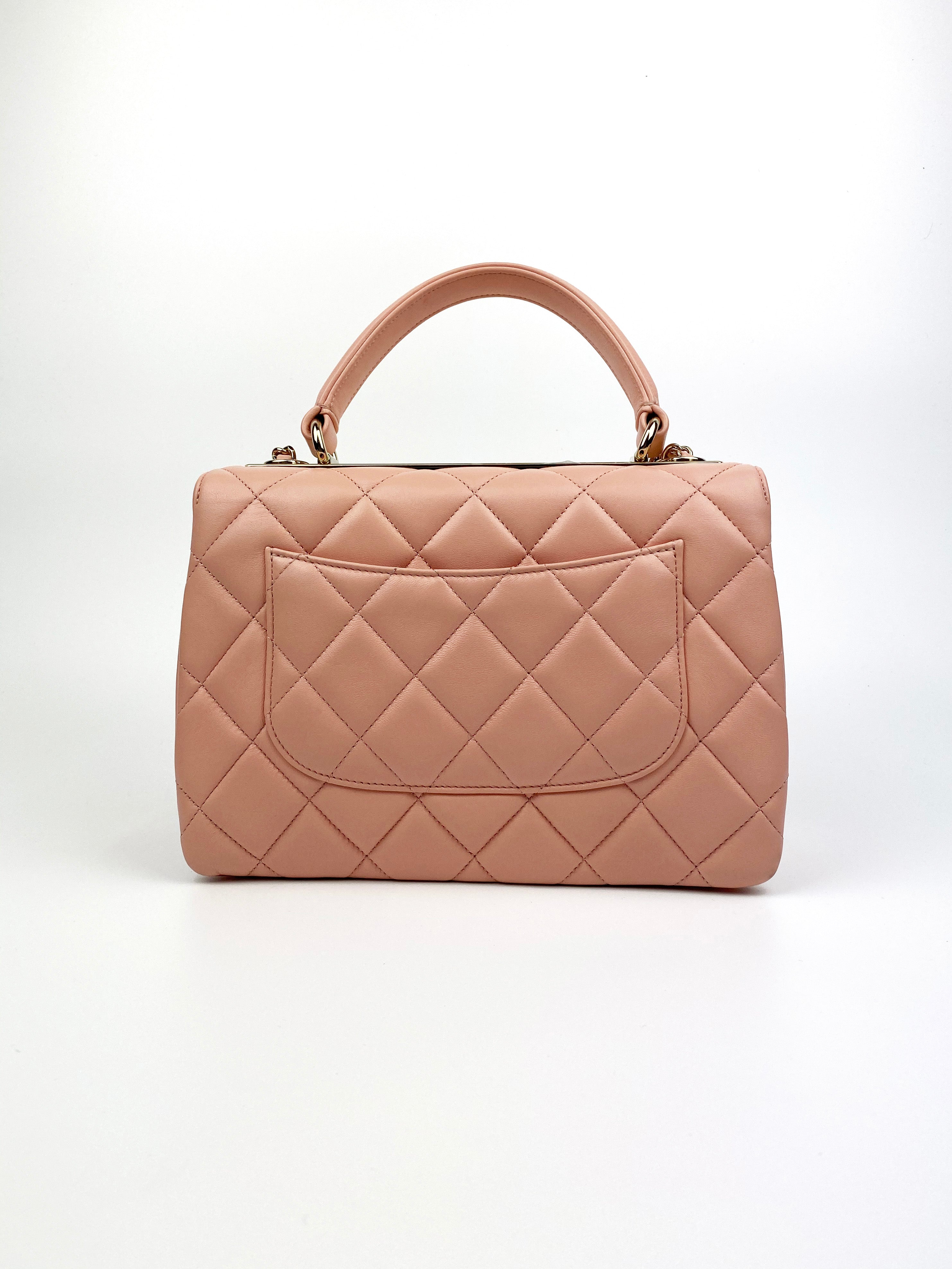 Chanel Pink Quilted Lambskin Leather Small Trendy CC Flap Bag