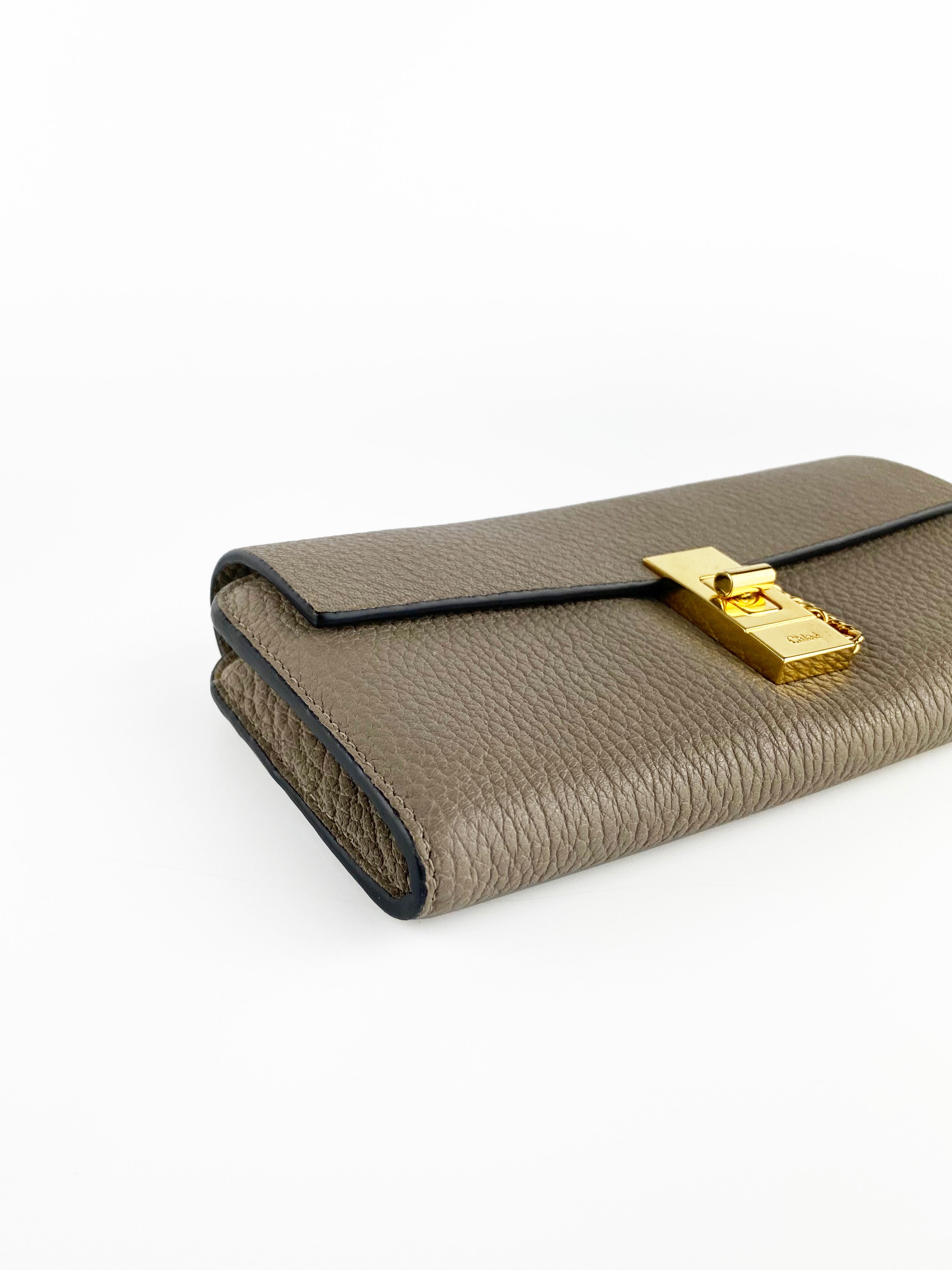 Chloe Grey Long Drew Wallet