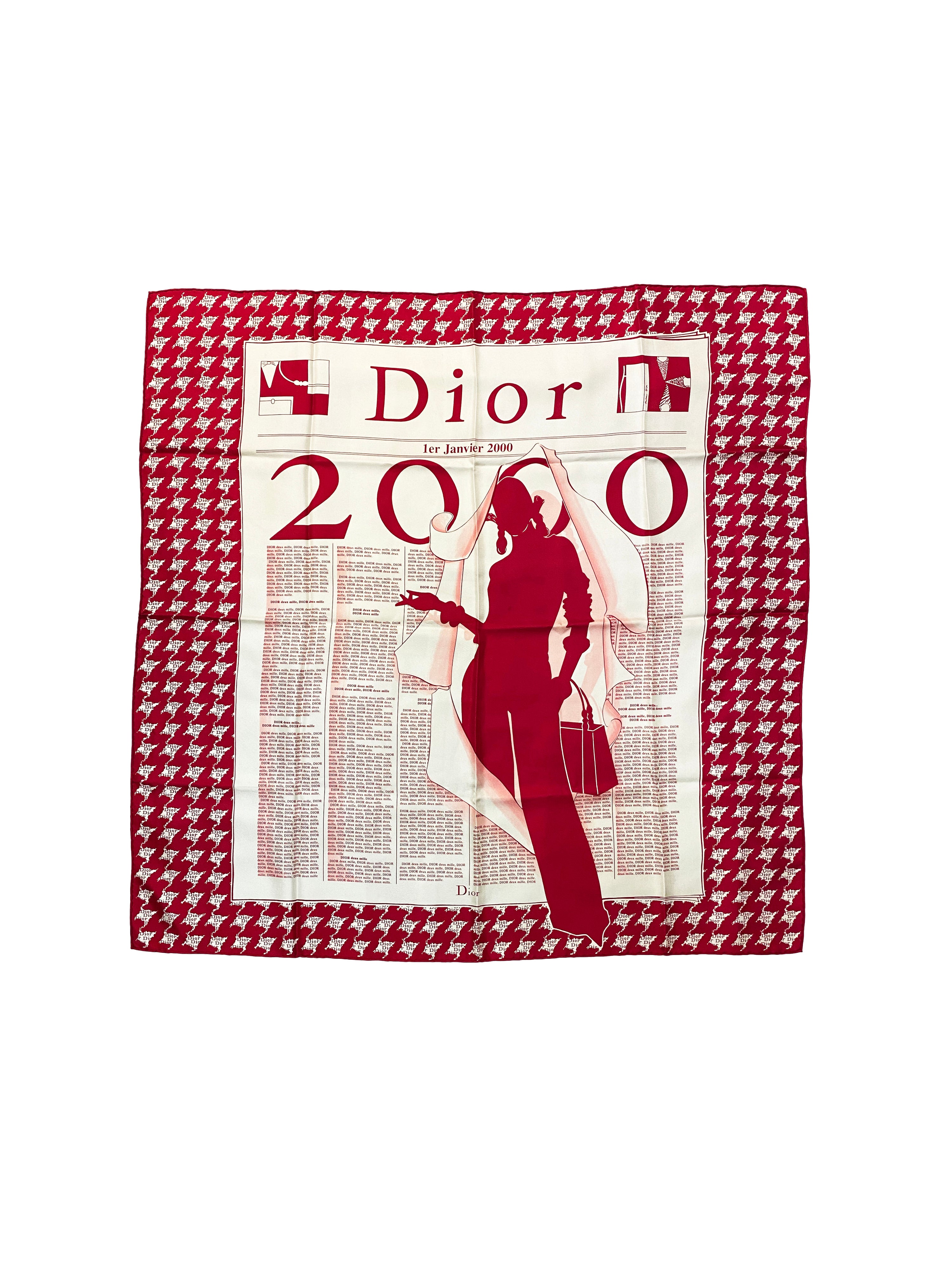 Dior Red 
Pink 2000 Scarf