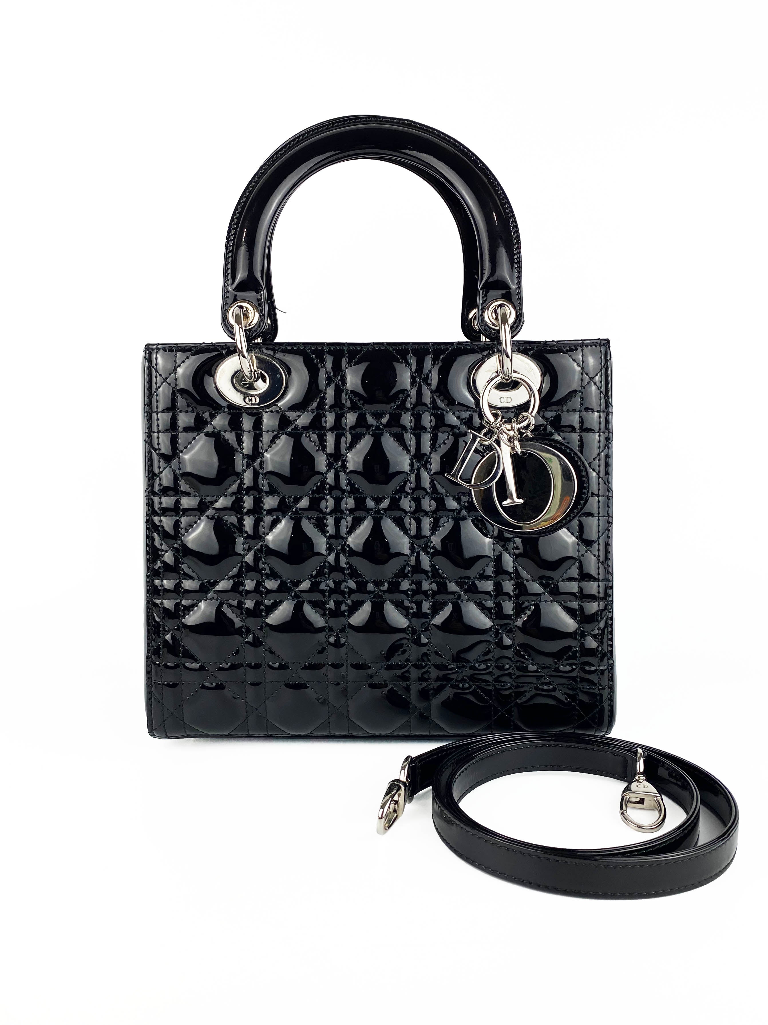 Christian Dior Medium Black Lady Dior Bag