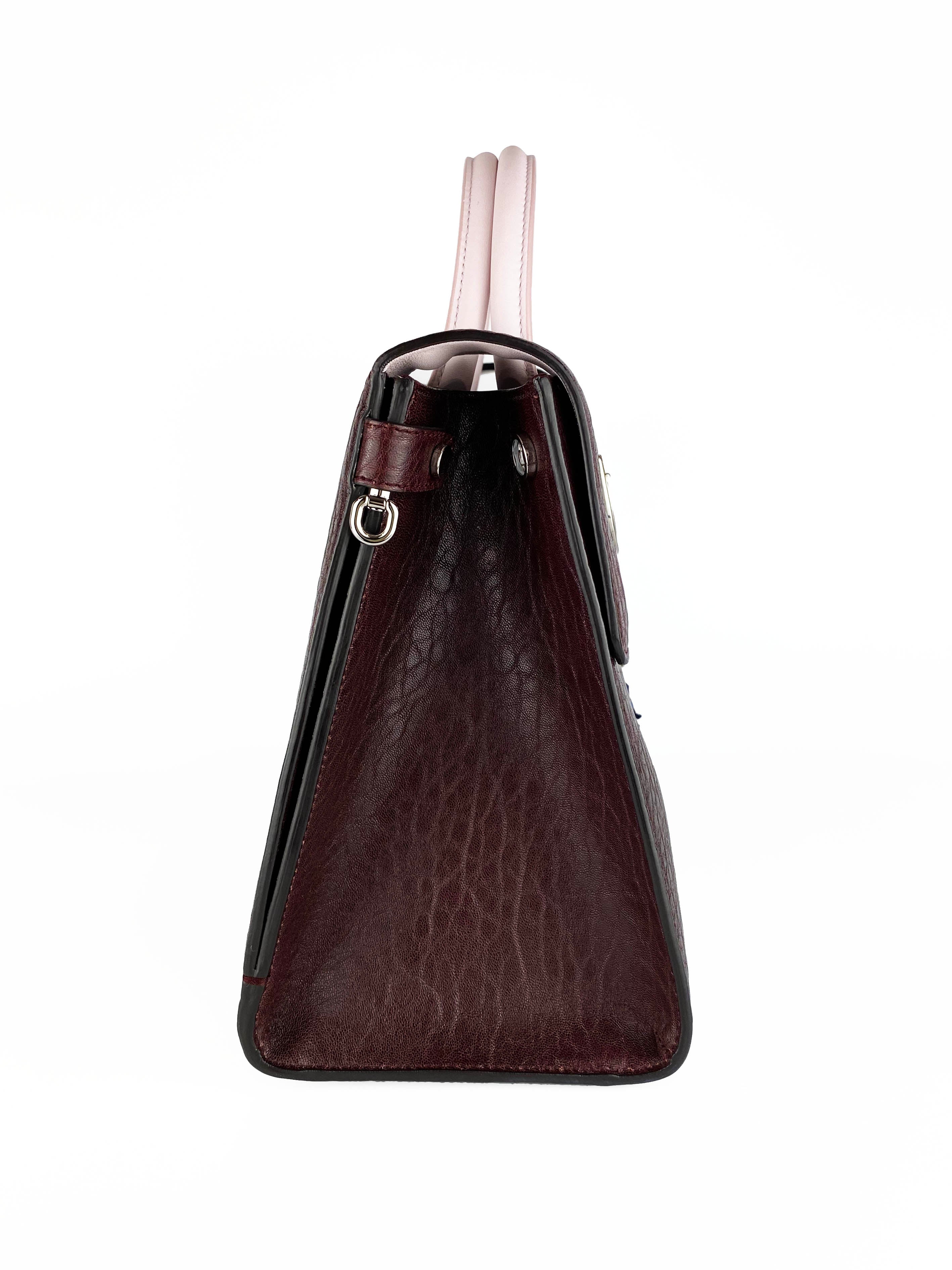 Christian Dior Burgundy Diorever Dragonfly Bag