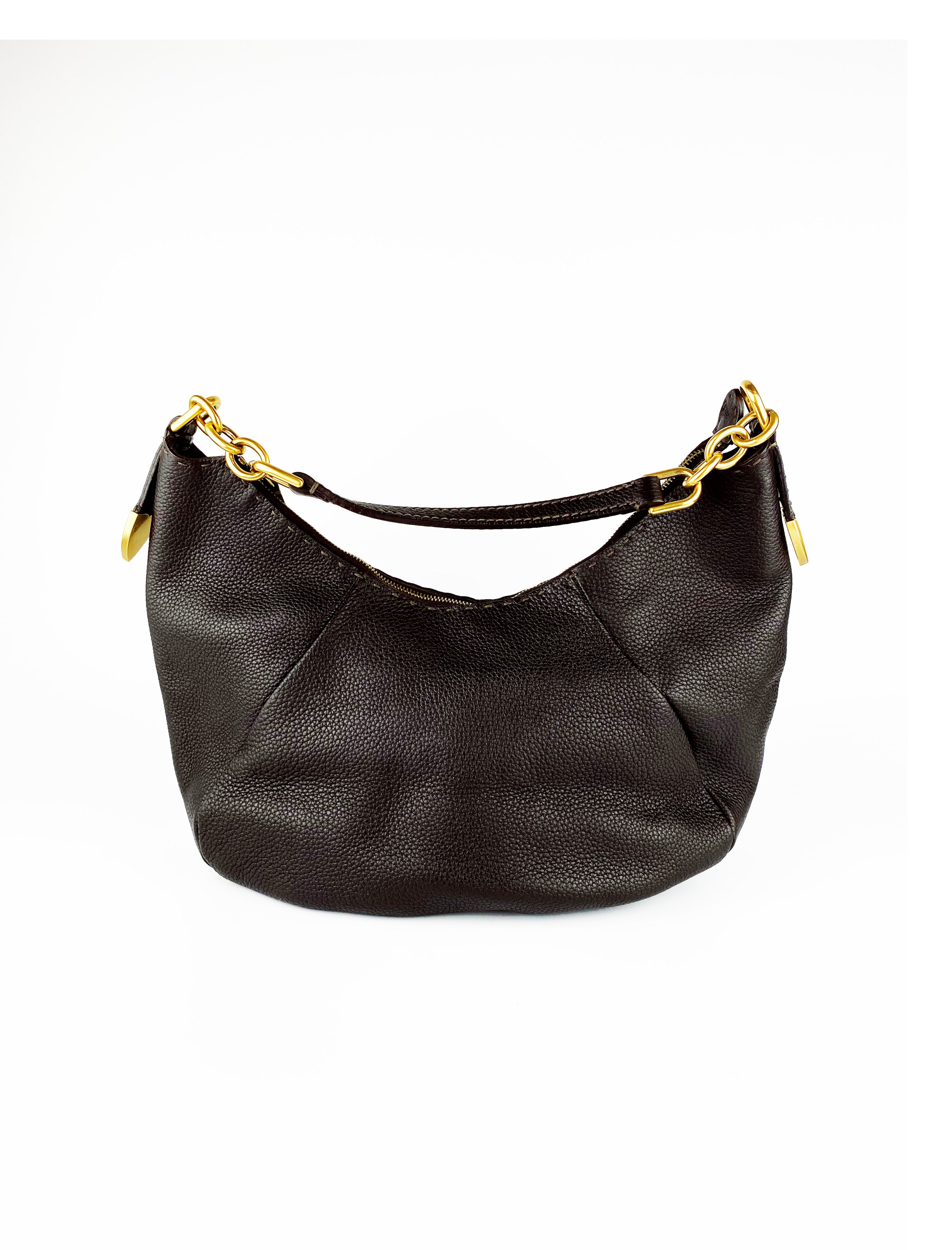 Fendi Roman Leather Brown Handbag