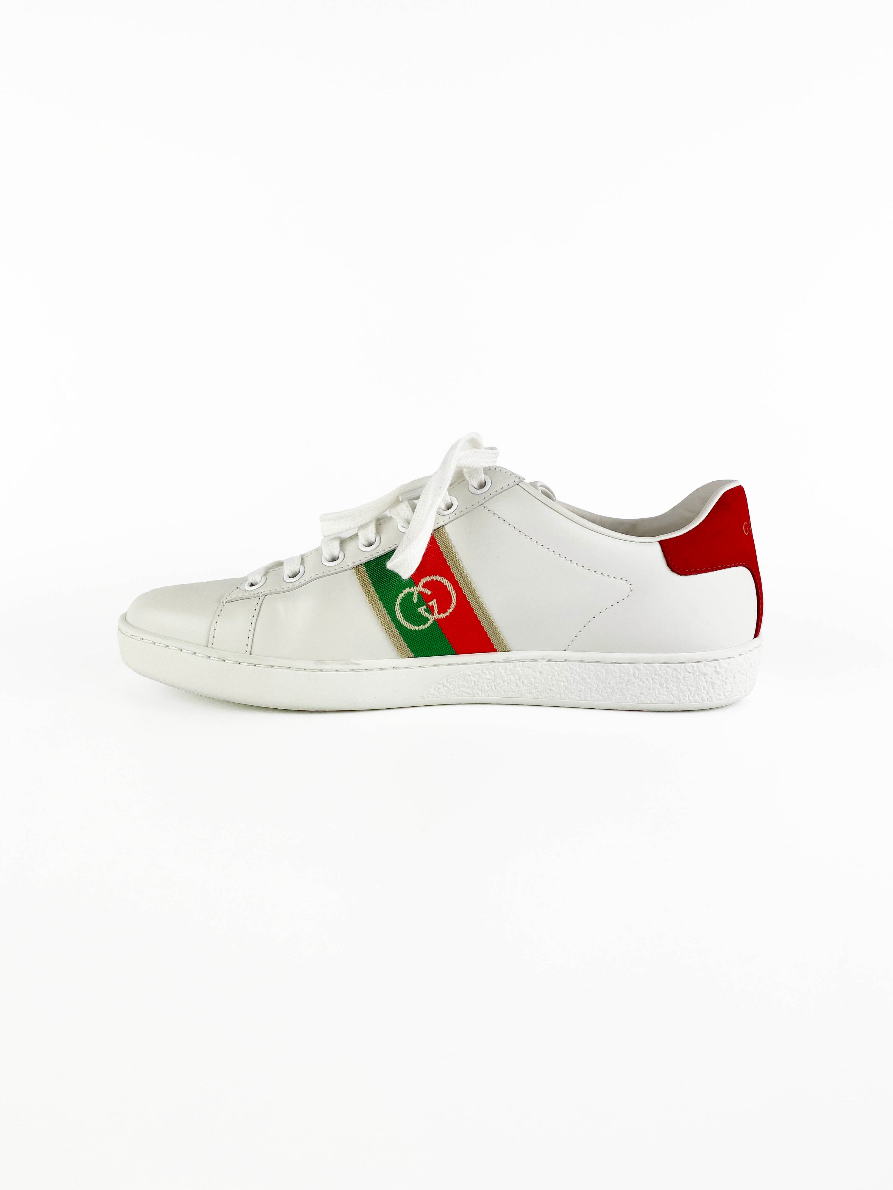 Gucci Ace Sneaker with Interlocking G 37.5