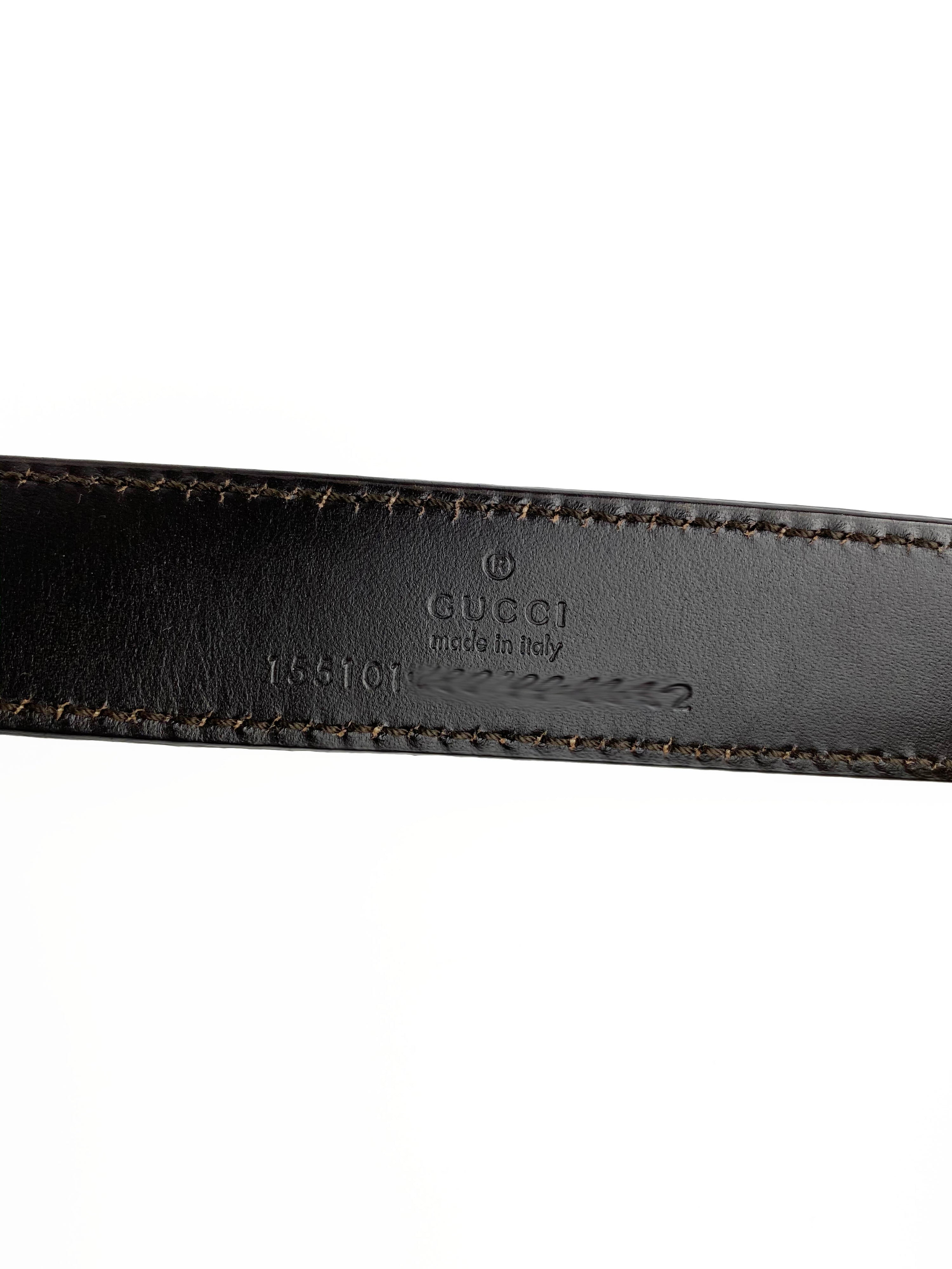 Gucci Bronze Bee Belt 80