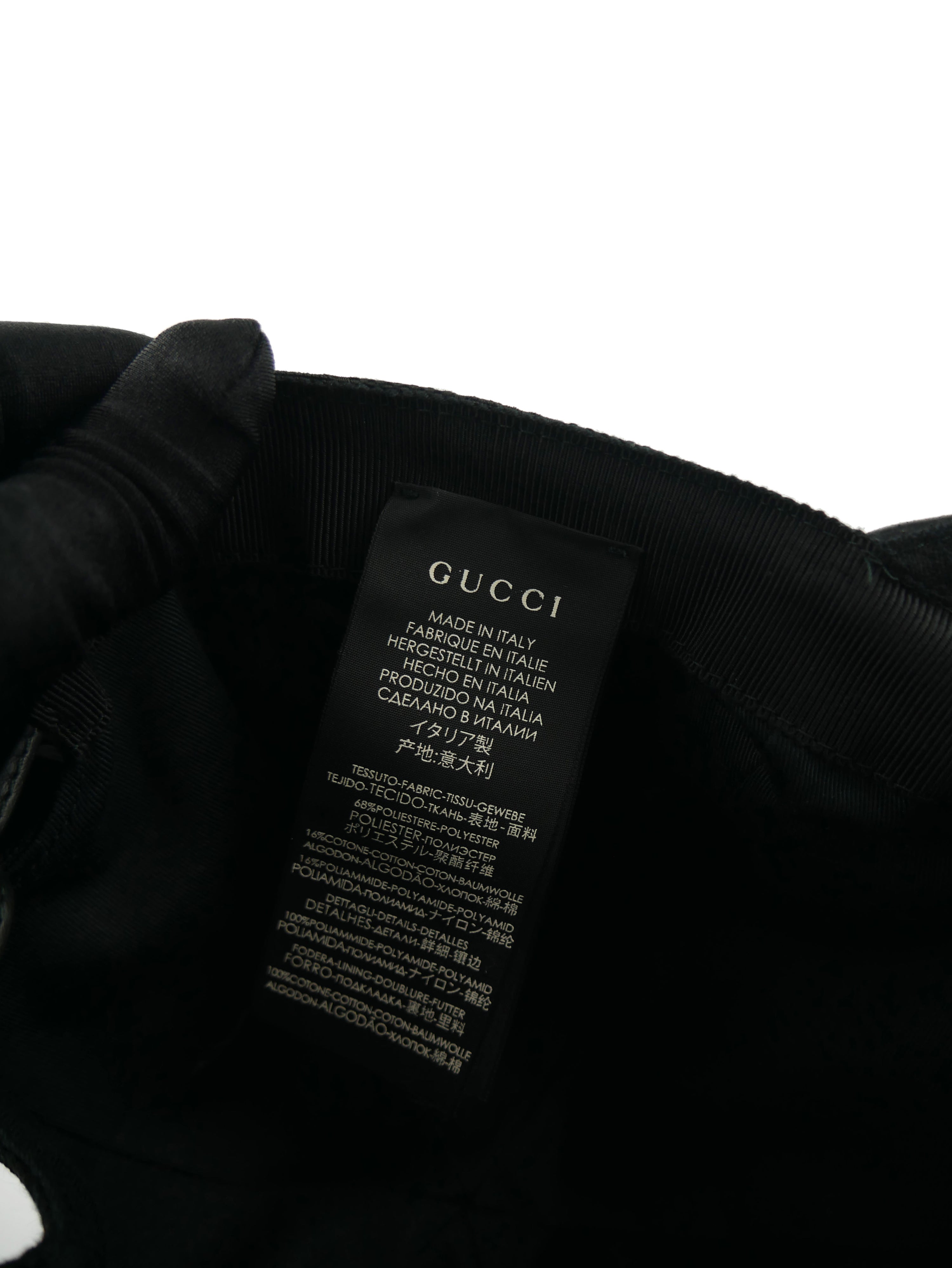 Gucci Original GG Black Web Baseball Hat XL