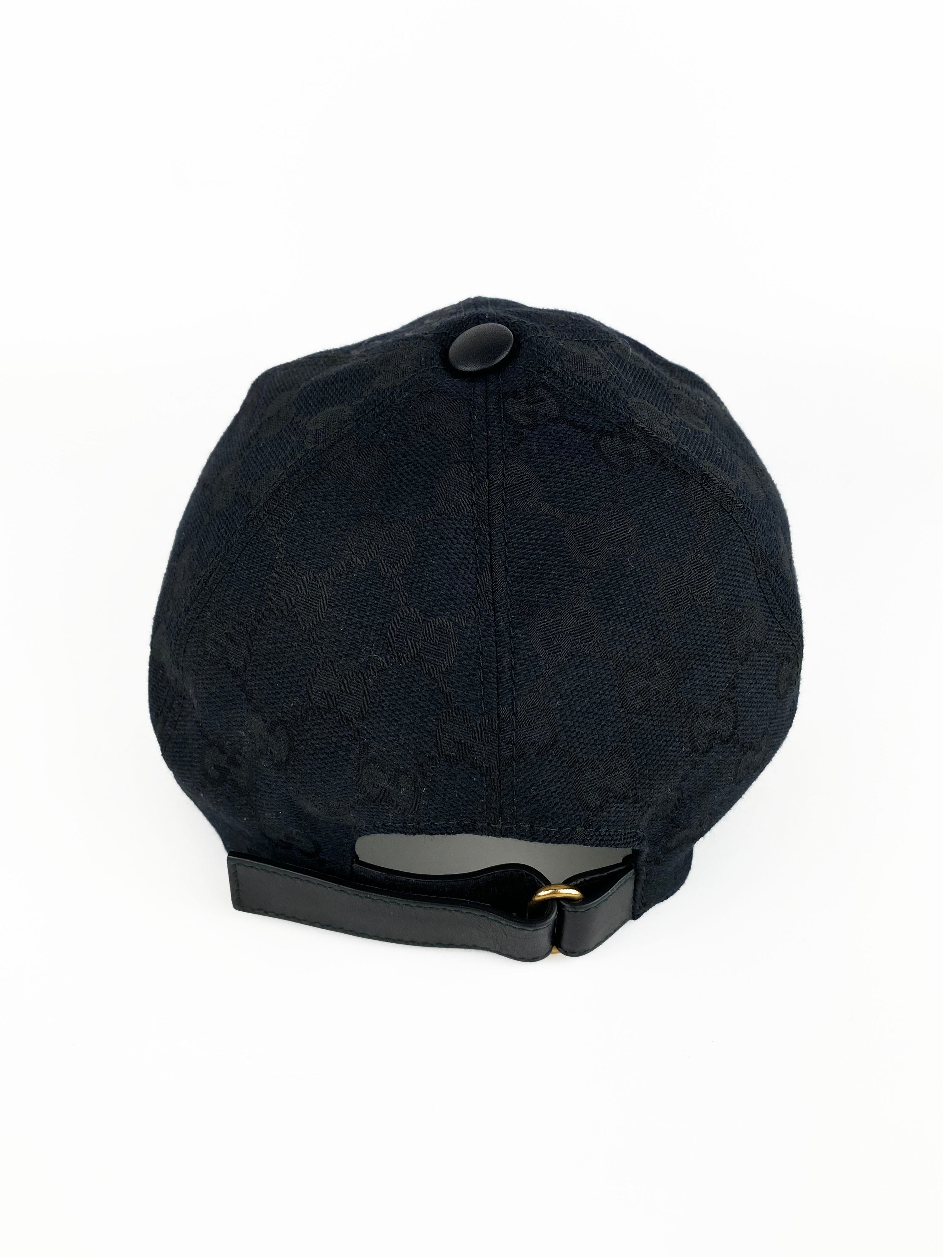 Gucci Original GG Black Web Baseball Hat XL